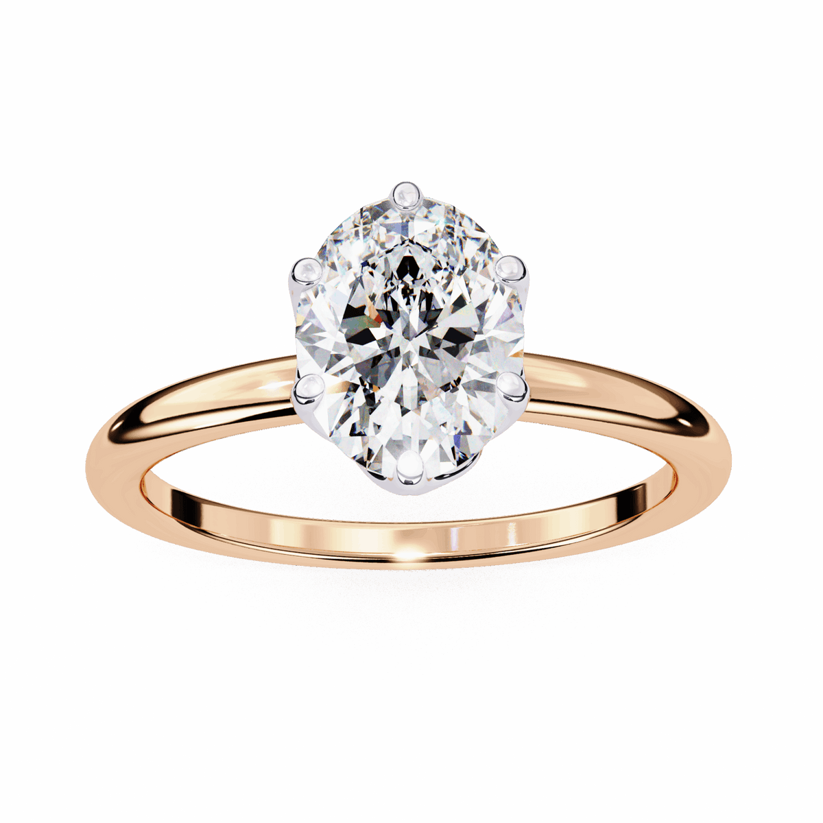 2.75 Carat Oval Eternal Solitaire Engagement Ring in Moissanite | House of Estara