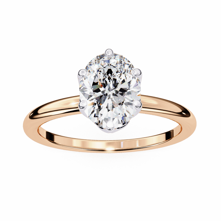 2.75 Carat Oval Eternal Solitaire Engagement Ring in Moissanite | House of Estara