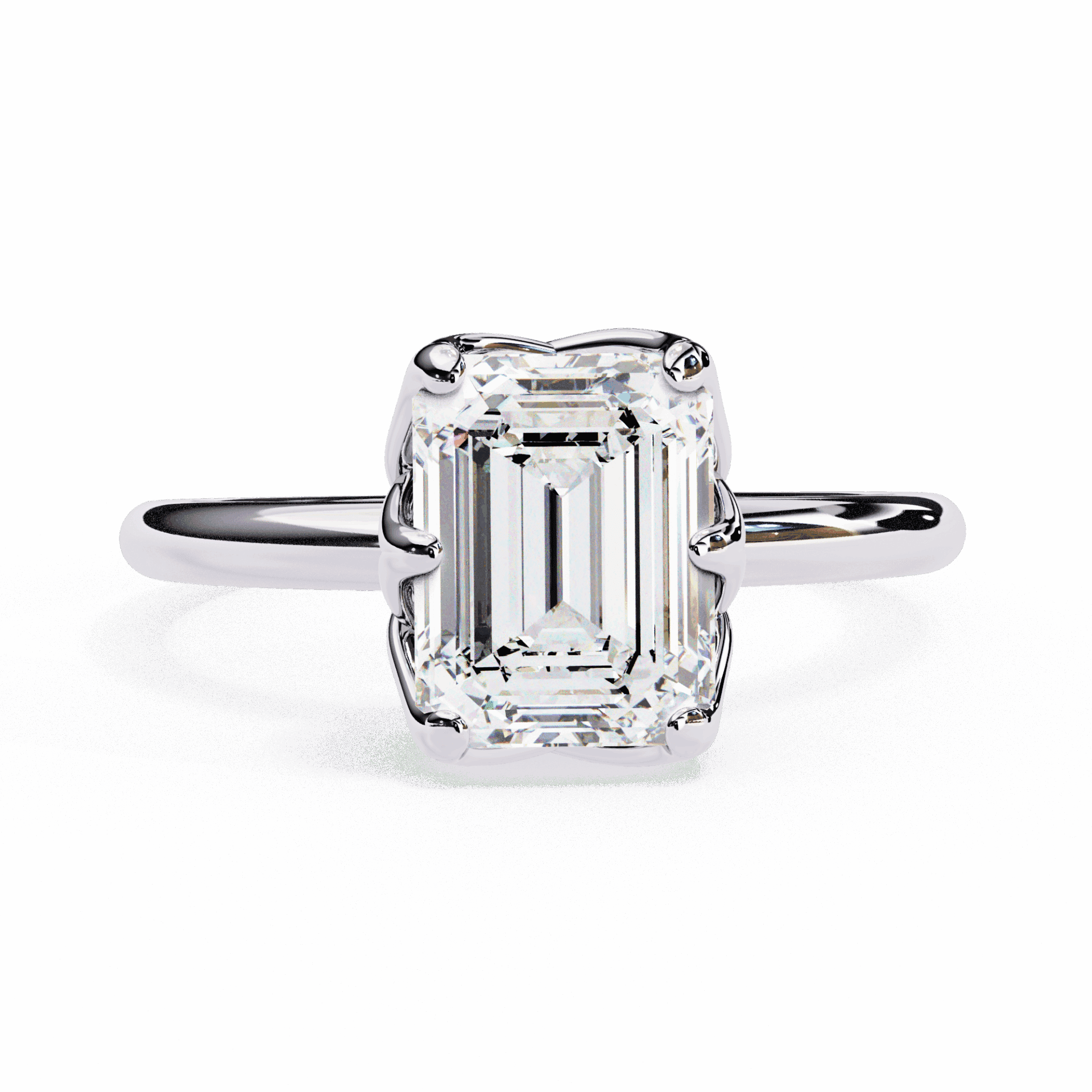 2.25 Carat Emerald Eternal Solitaire Engagement Ring in Moissanite | House of Estara