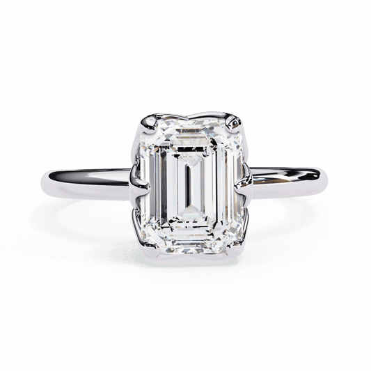 2.25 Carat Emerald Eternal Solitaire Engagement Ring in Moissanite | House of Estara