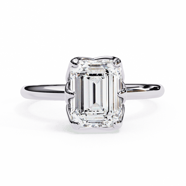 2.25 Carat Emerald Eternal Solitaire Engagement Ring in Moissanite | House of Estara