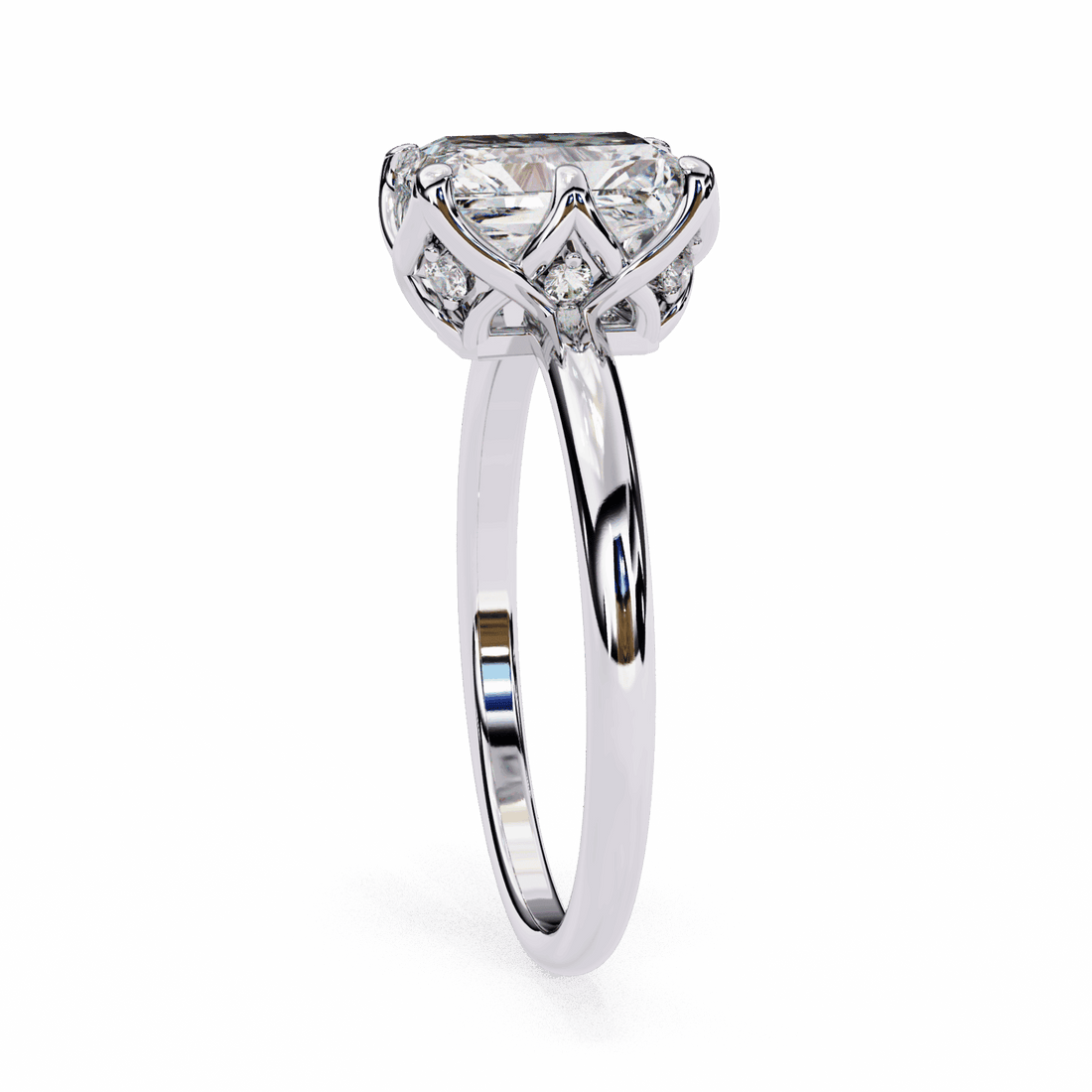 2.25 Carat Emerald Eternal Solitaire Engagement Ring in Moissanite | House of Estara