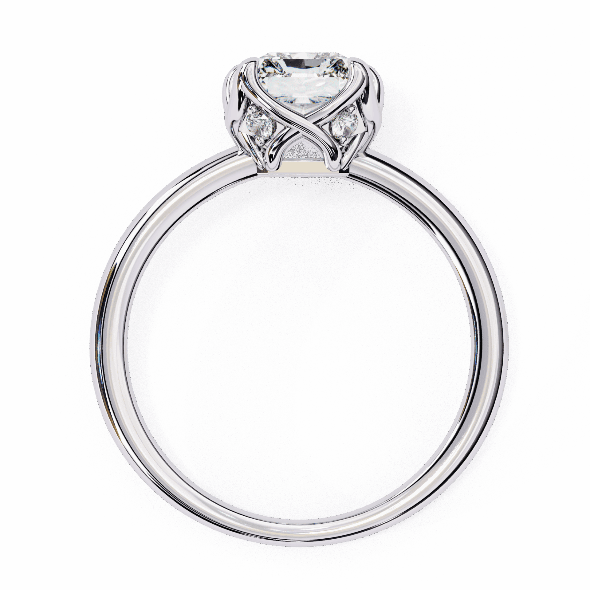 2.25 Carat Emerald Eternal Solitaire Engagement Ring in Moissanite | House of Estara