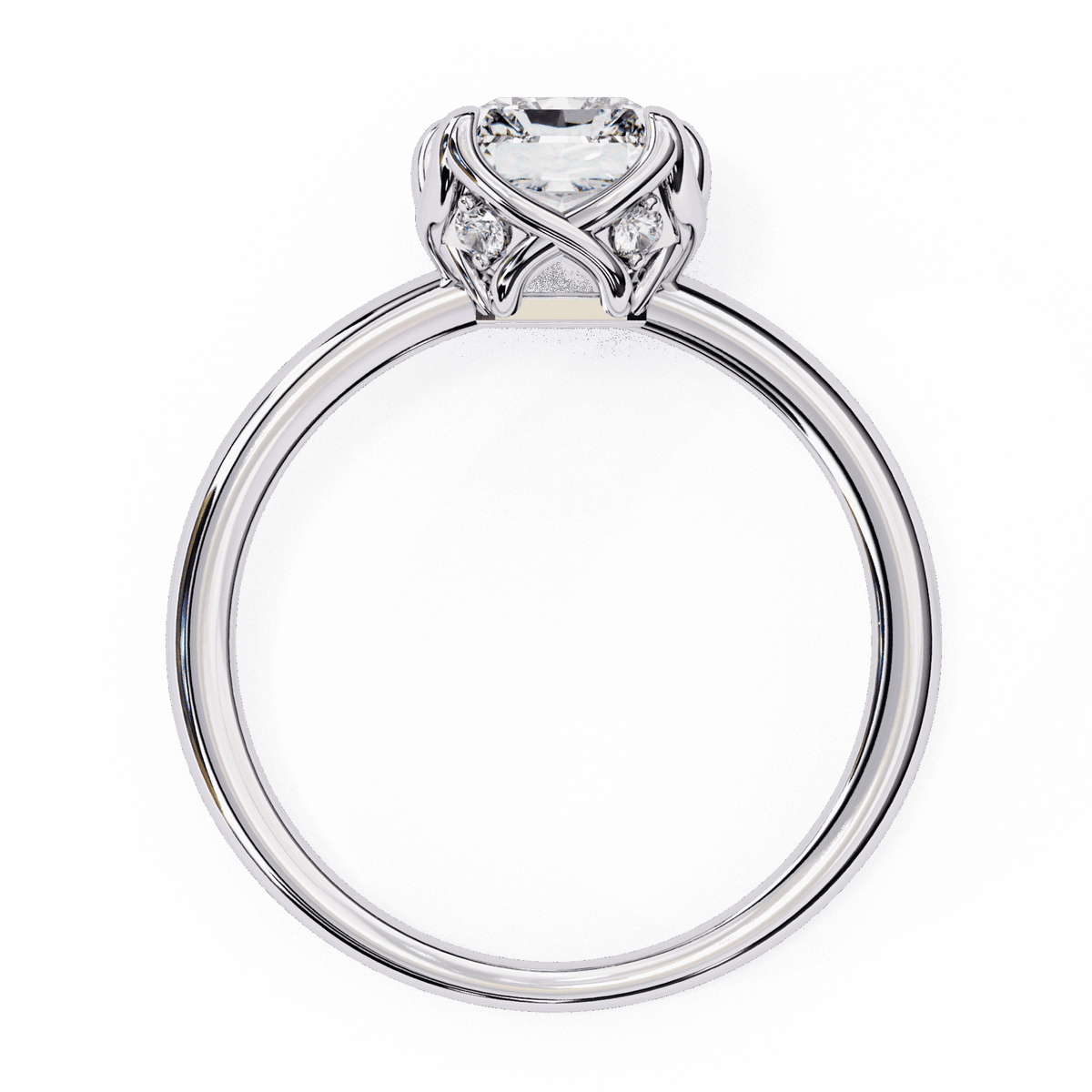 2.25 Carat Emerald Eternal Solitaire Engagement Ring in Moissanite | House of Estara