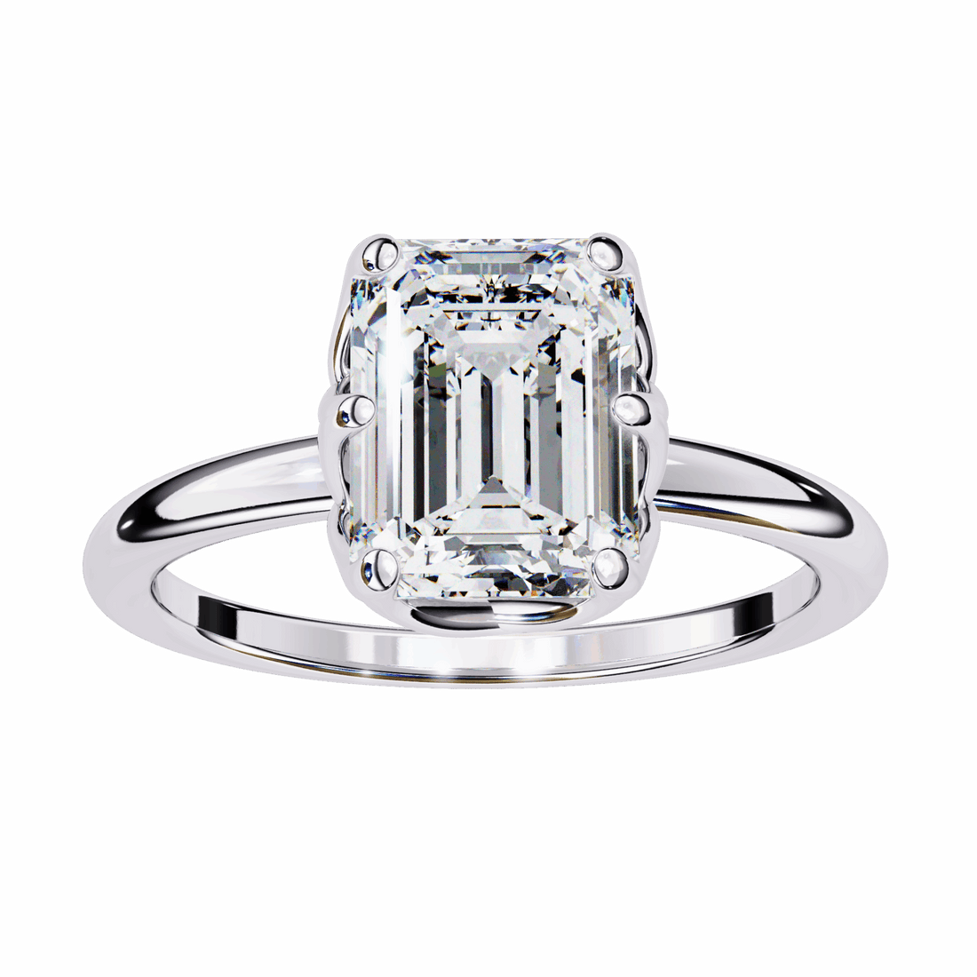 2.25 Carat Emerald Eternal Solitaire Engagement Ring in Moissanite | House of Estara