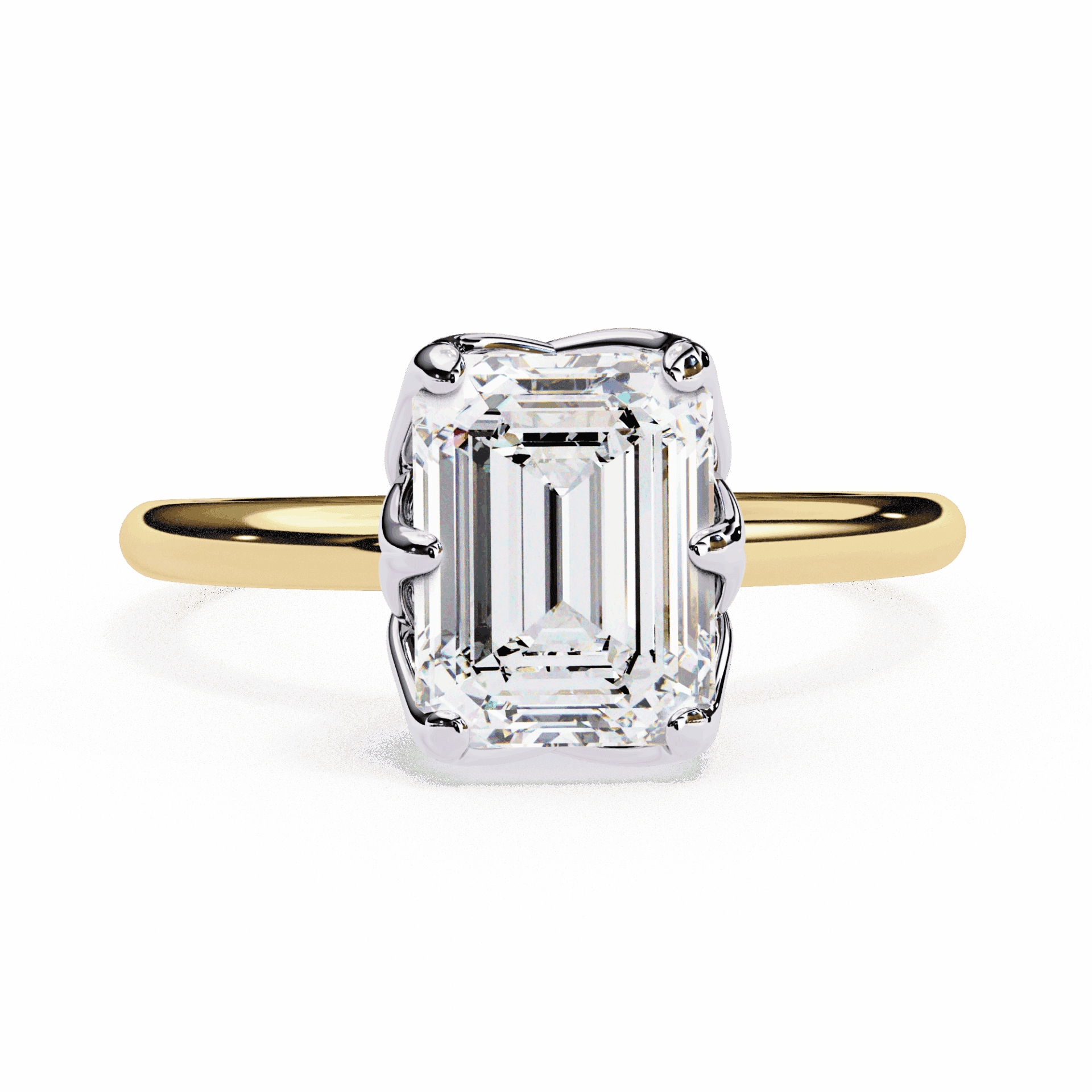 2.25 Carat Emerald Eternal Solitaire Engagement Ring in Moissanite | House of Estara
