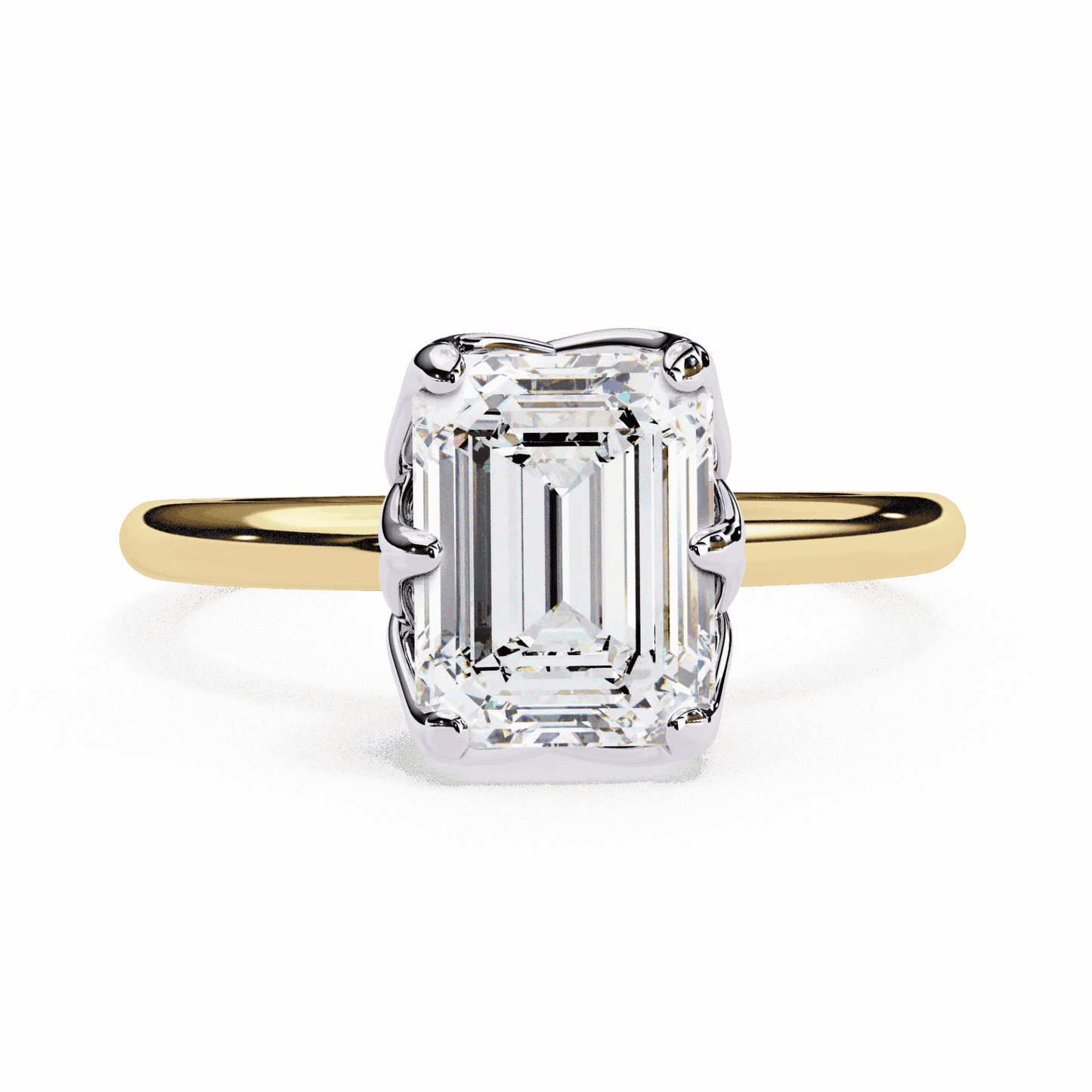 2.25 Carat Emerald Eternal Solitaire Engagement Ring in Moissanite | House of Estara