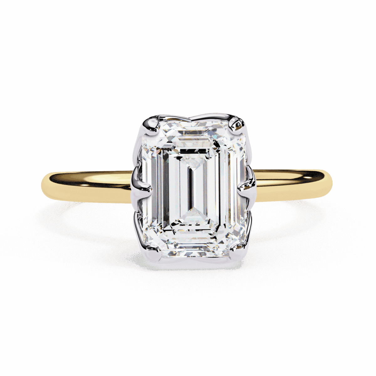 2.25 Carat Emerald Eternal Solitaire Engagement Ring in Moissanite | House of Estara