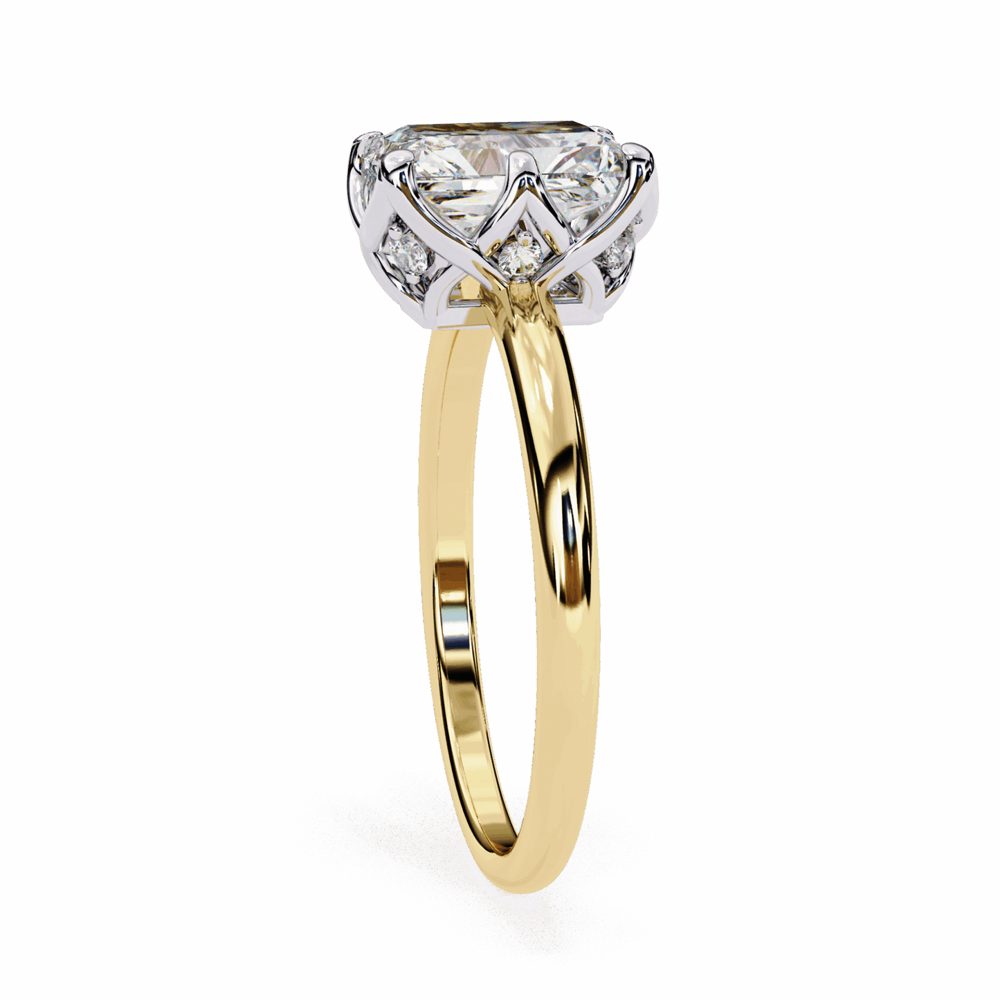 2.25 Carat Emerald Eternal Solitaire Engagement Ring in Moissanite | House of Estara