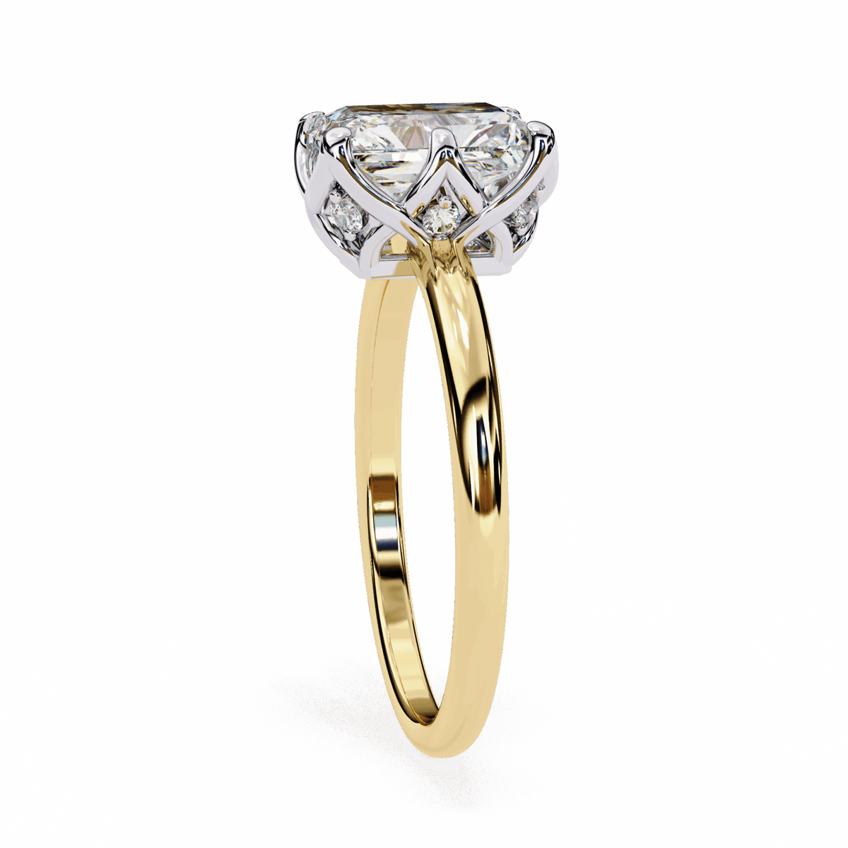 2.25 Carat Emerald Eternal Solitaire Engagement Ring in Moissanite | House of Estara