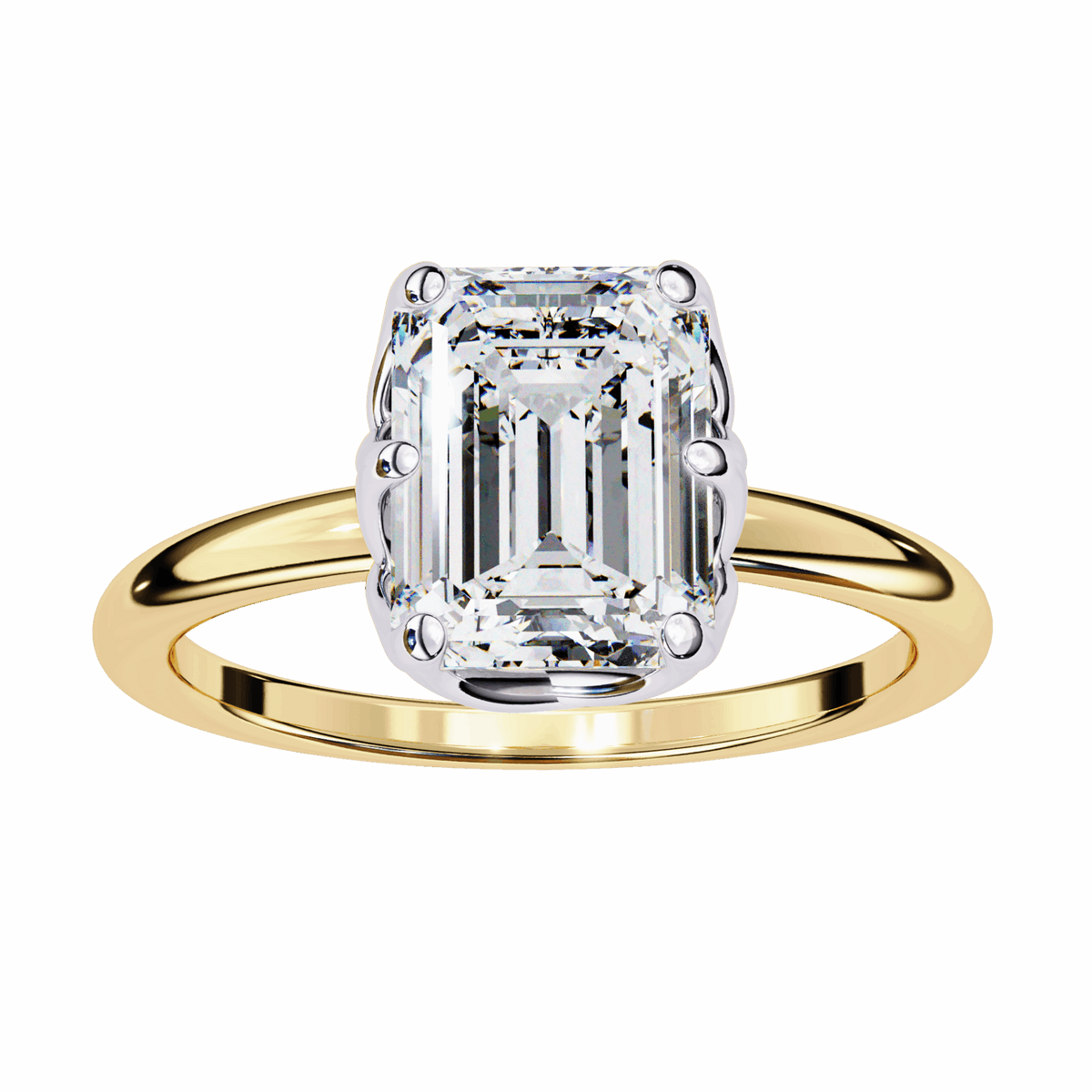 2.25 Carat Emerald Eternal Solitaire Engagement Ring in Moissanite | House of Estara