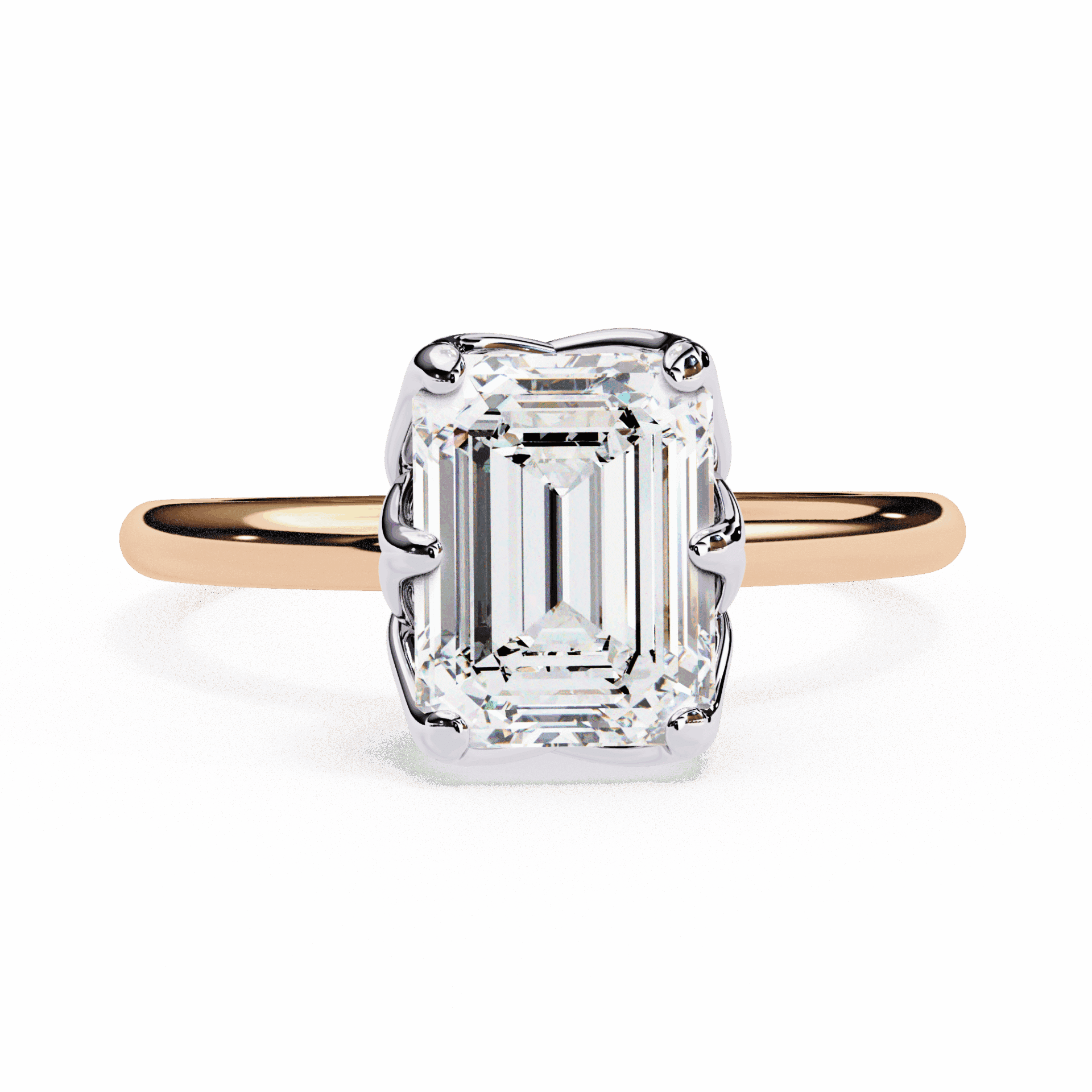 2.25 Carat Emerald Eternal Solitaire Engagement Ring in Moissanite | House of Estara