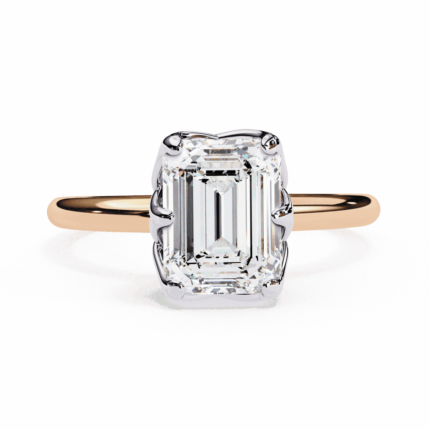 2.25 Carat Emerald Eternal Solitaire Engagement Ring in Moissanite | House of Estara