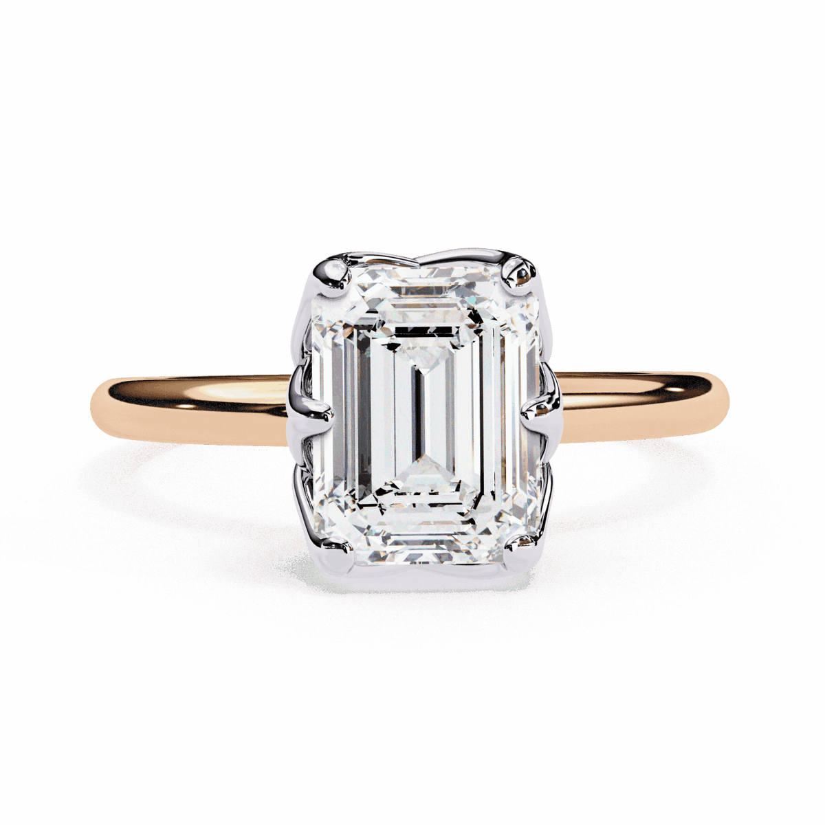 2.25 Carat Emerald Eternal Solitaire Engagement Ring in Moissanite | House of Estara