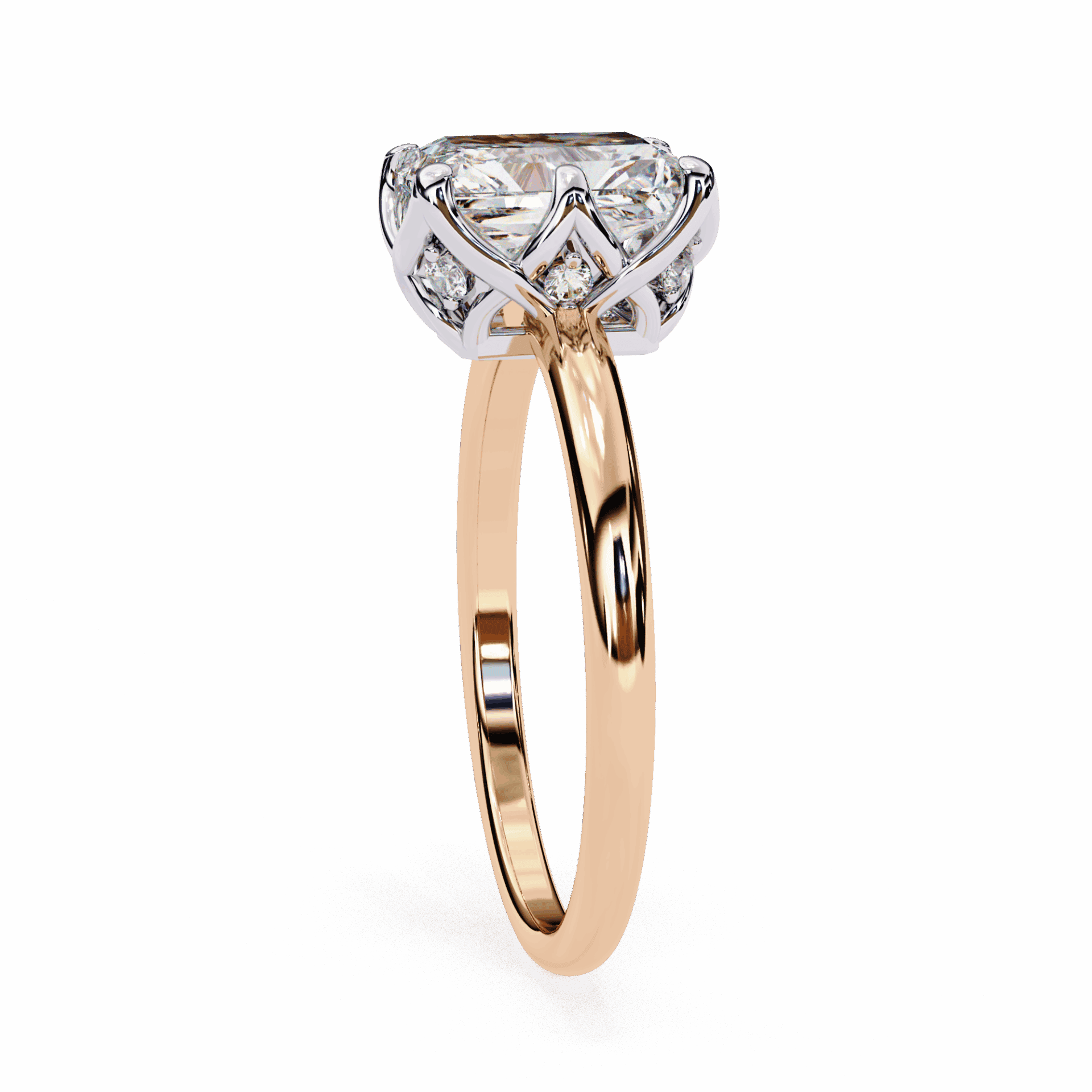 2.25 Carat Emerald Eternal Solitaire Engagement Ring in Moissanite | House of Estara