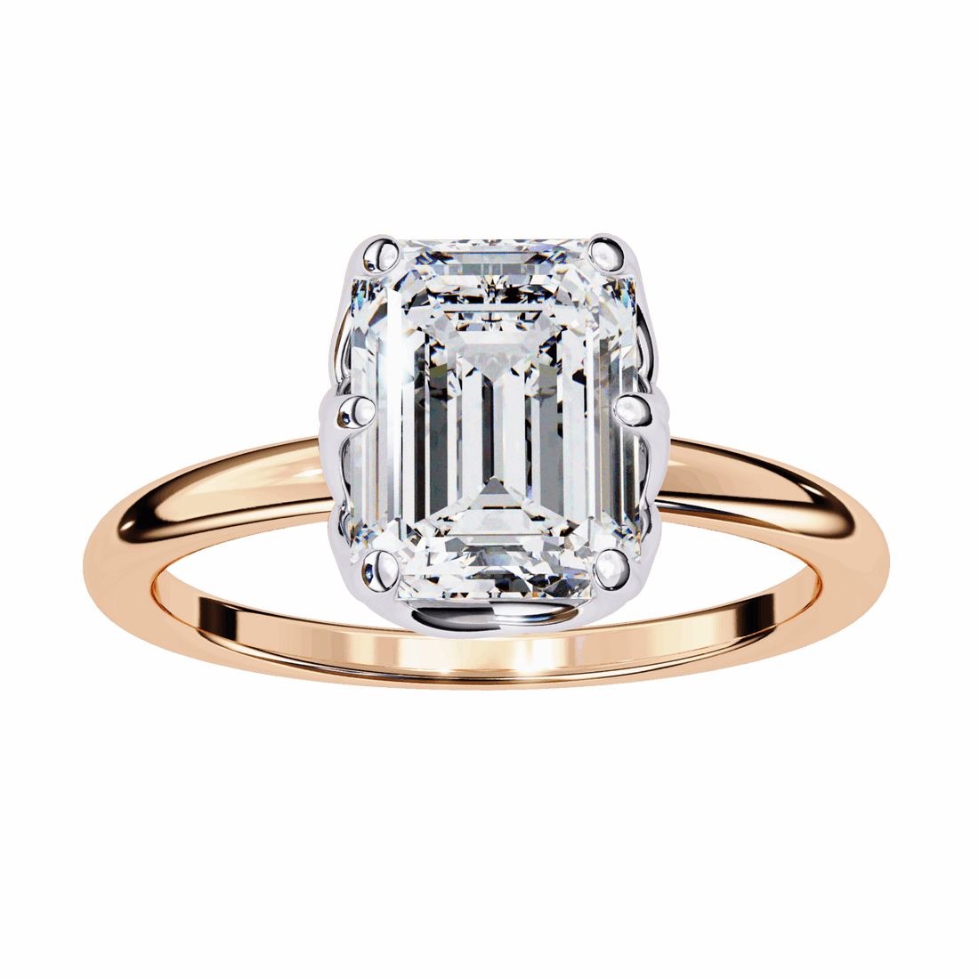 2.25 Carat Emerald Eternal Solitaire Engagement Ring in Moissanite | House of Estara