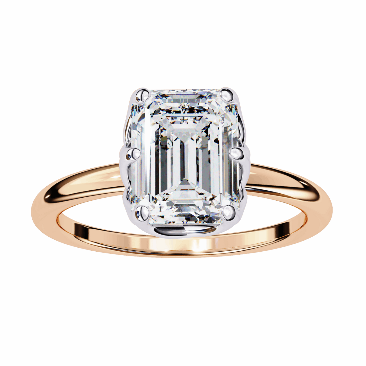2.25 Carat Emerald Eternal Solitaire Engagement Ring in Moissanite | House of Estara
