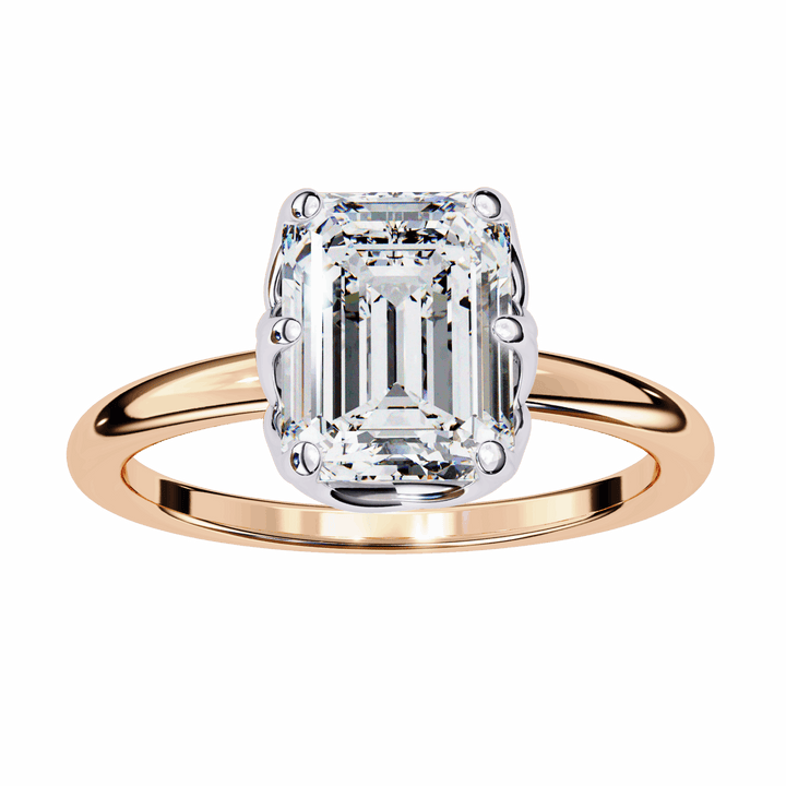 2.25 Carat Emerald Eternal Solitaire Engagement Ring in Moissanite | House of Estara