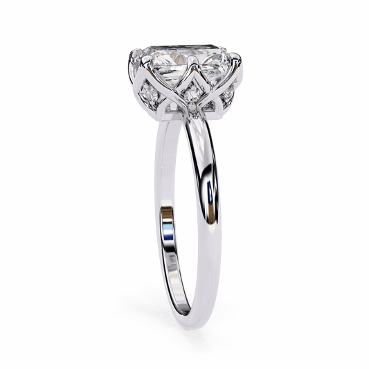 2.5 Carat Radiant Eternal Solitaire Engagement Ring in Moissanite | House of Estara
