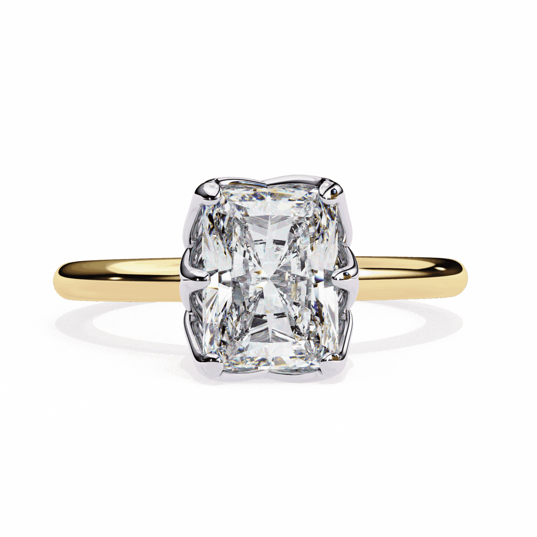 2.5 Carat Radiant Eternal Solitaire Engagement Ring in Moissanite | House of Estara