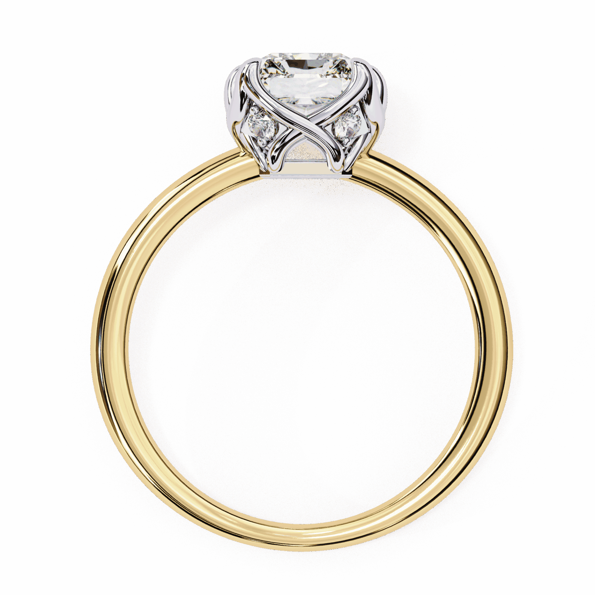 2.5 Carat Radiant Eternal Solitaire Engagement Ring in Moissanite | House of Estara