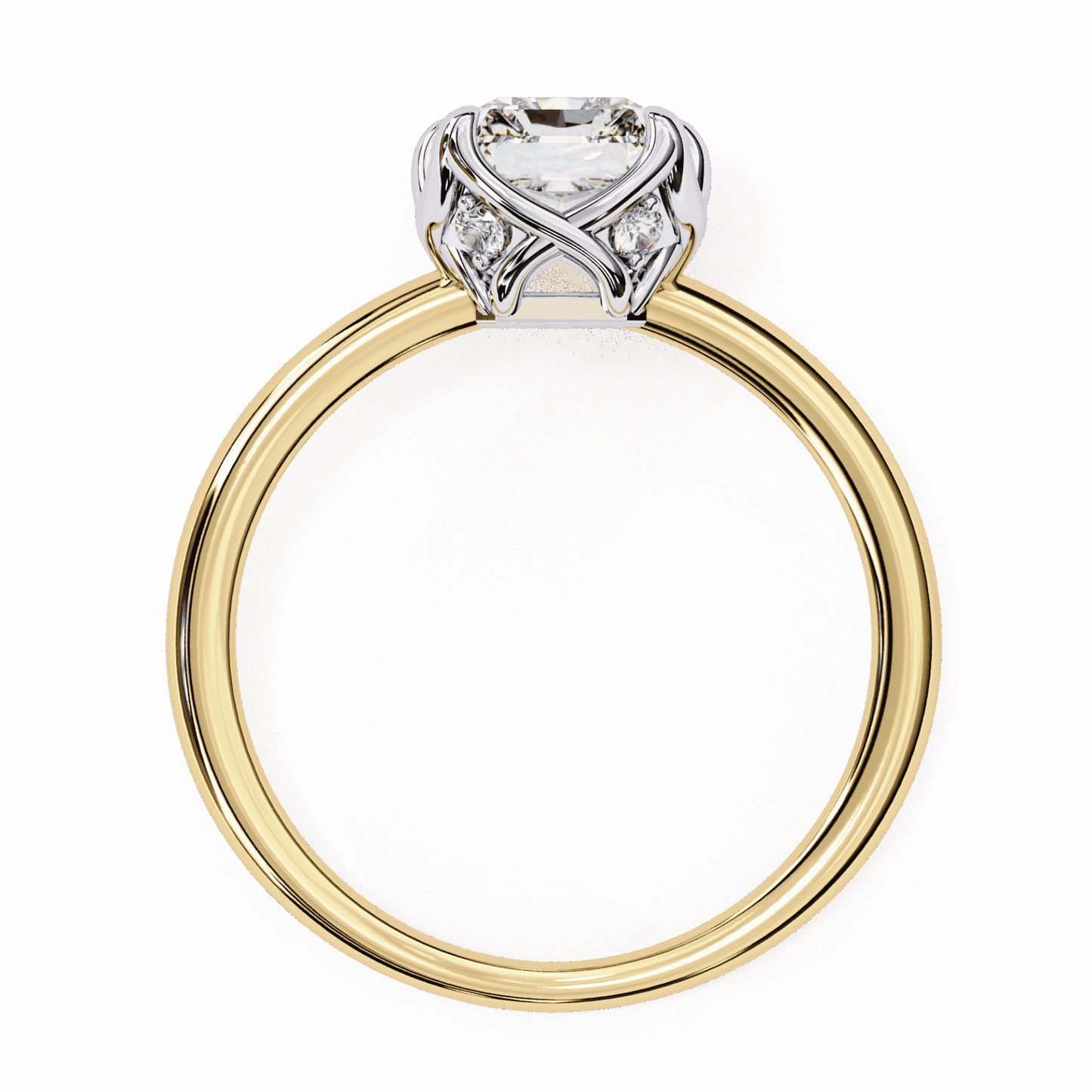 2.5 Carat Radiant Eternal Solitaire Engagement Ring in Moissanite | House of Estara
