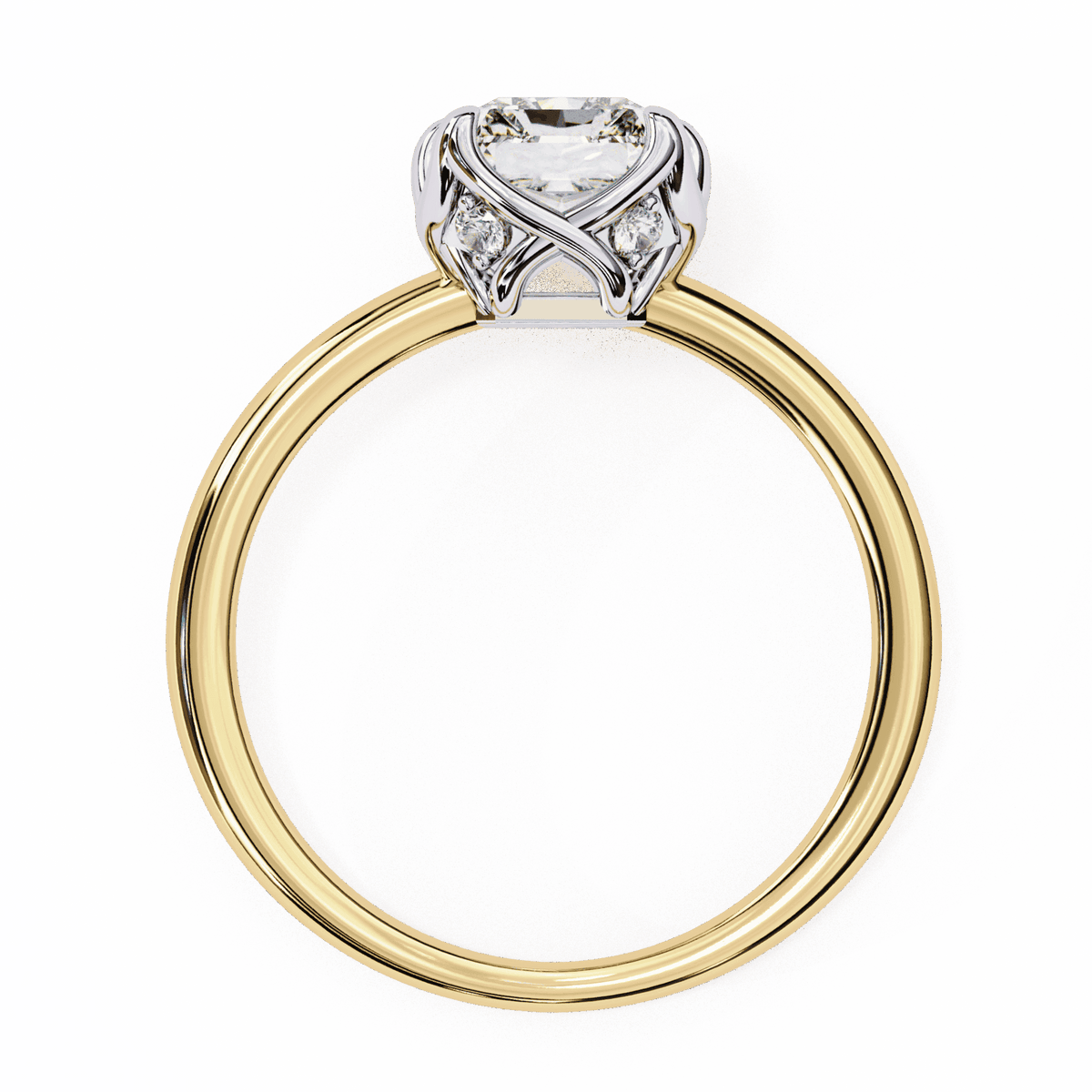 2.5 Carat Radiant Eternal Solitaire Engagement Ring in Moissanite | House of Estara