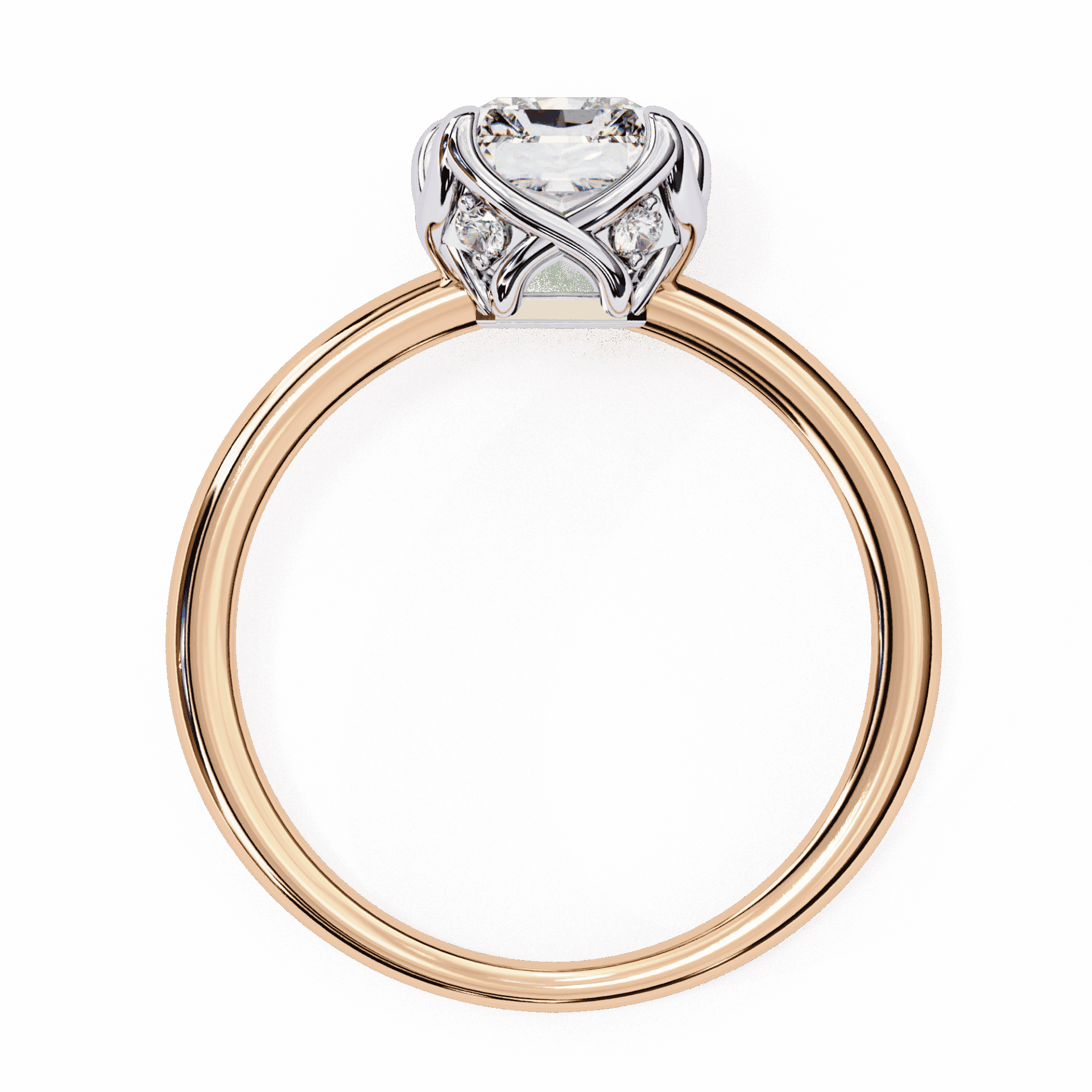 2.5 Carat Radiant Eternal Solitaire Engagement Ring in Moissanite | House of Estara