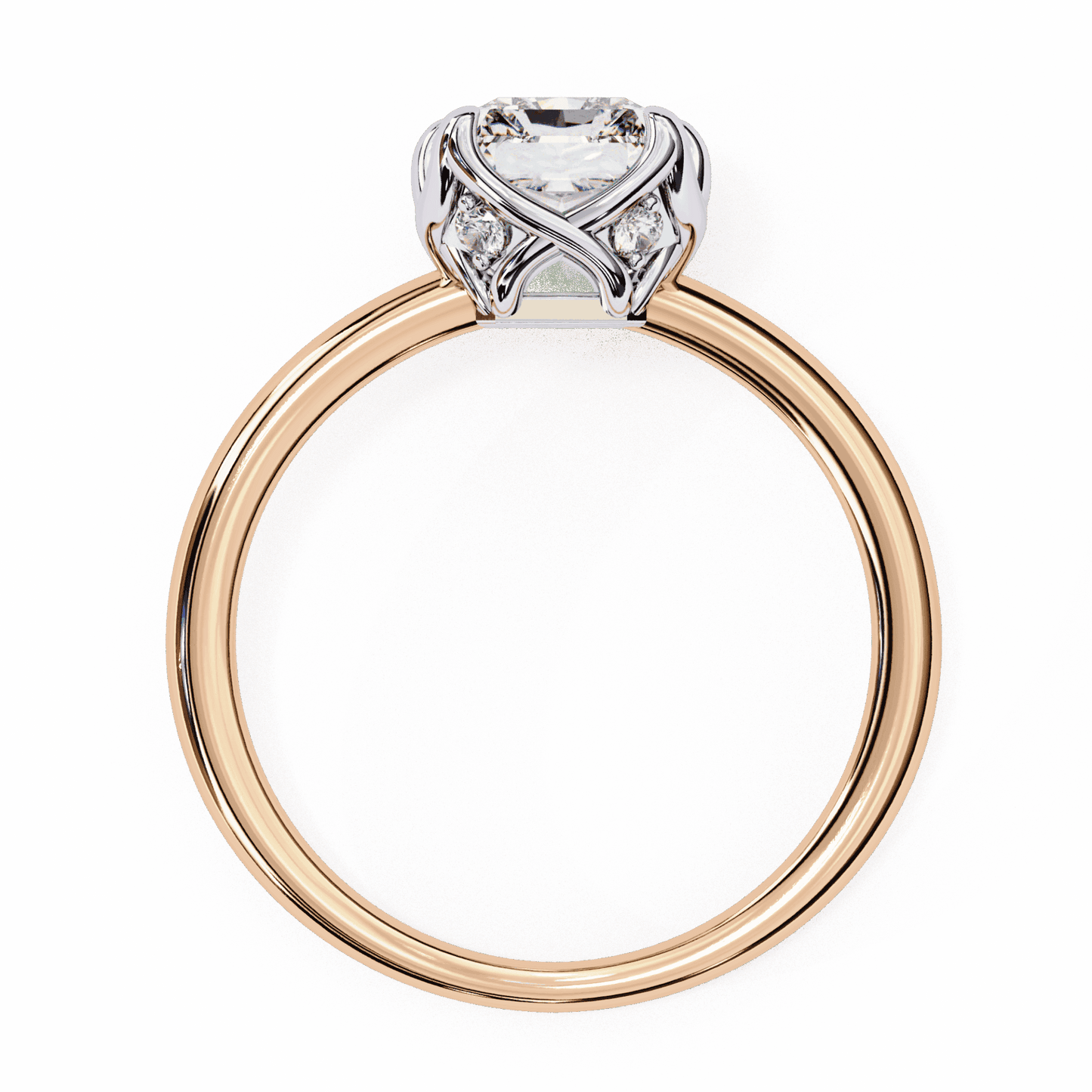 2.5 Carat Radiant Eternal Solitaire Engagement Ring in Moissanite | House of Estara
