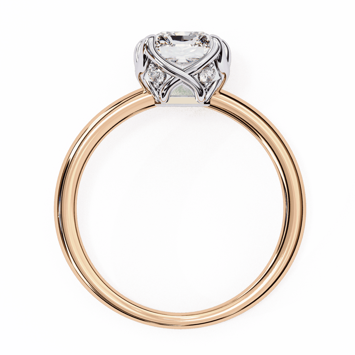 2.5 Carat Radiant Eternal Solitaire Engagement Ring in Moissanite | House of Estara