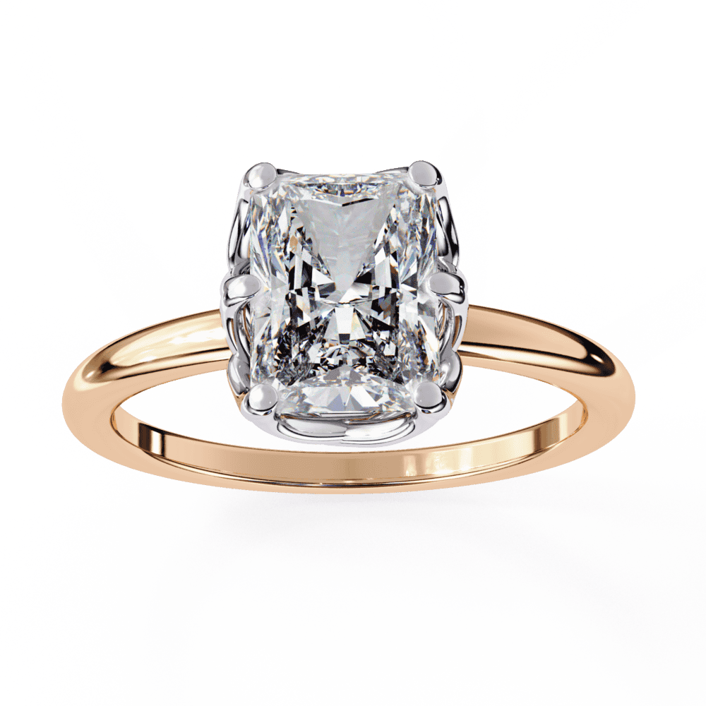 2.5 Carat Radiant Eternal Solitaire Engagement Ring in Moissanite | House of Estara