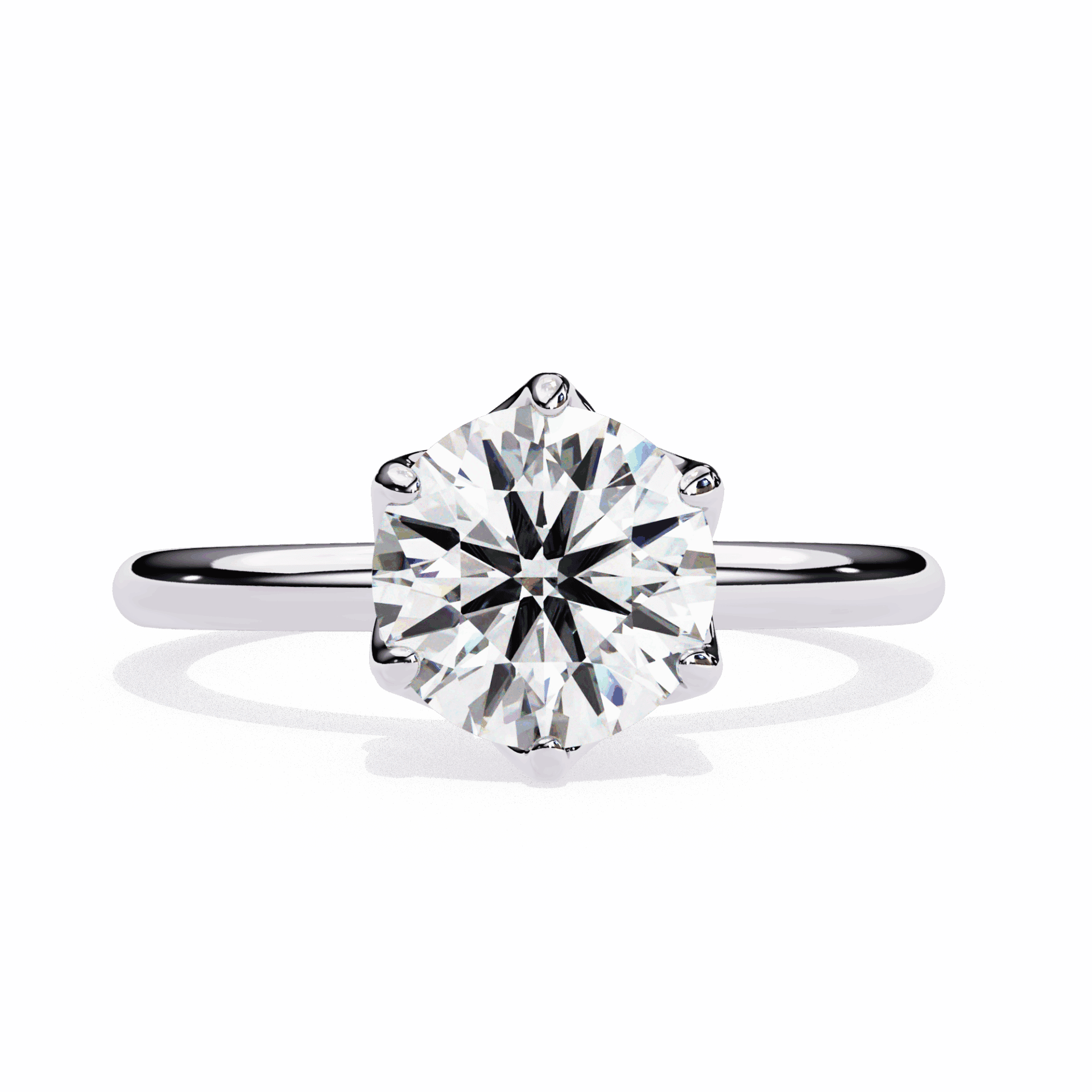 1.5 Carat Round Eternal Solitaire Engagement Ring in Moissanite | House of Estara