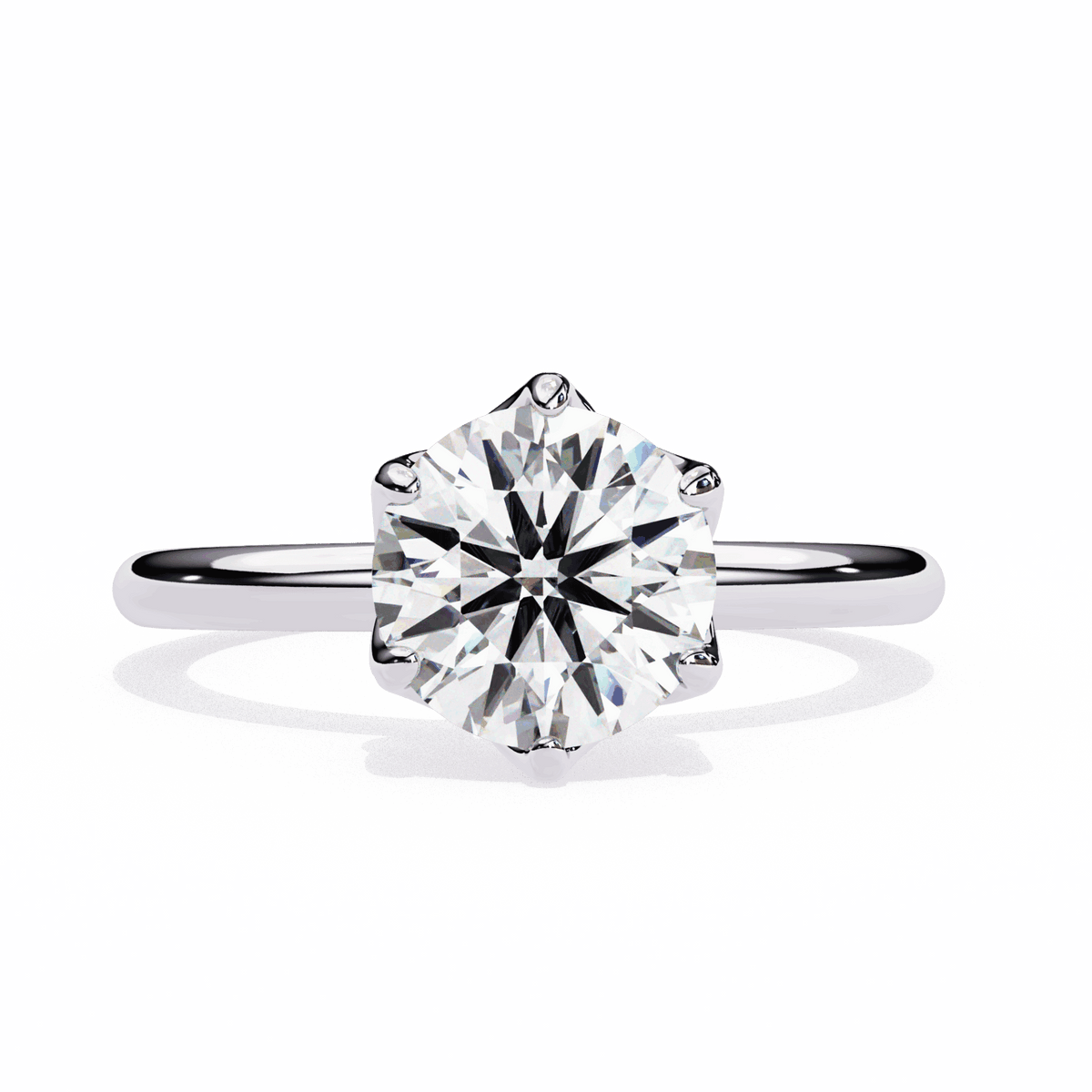 1.5 Carat Round Eternal Solitaire Engagement Ring in Moissanite | House of Estara