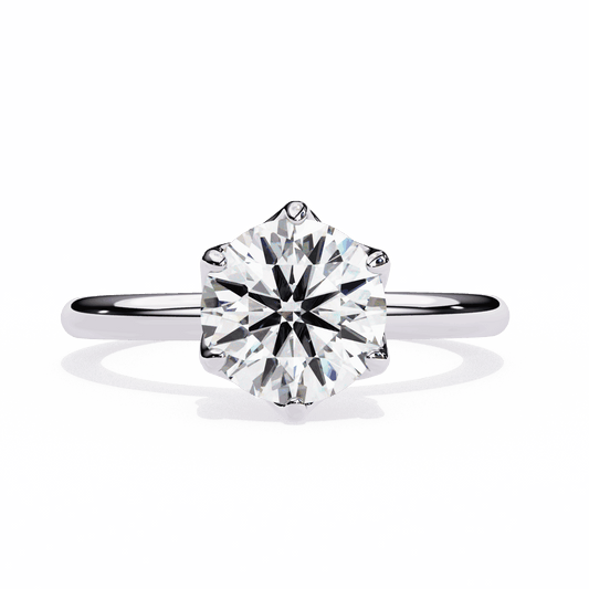 1.5 Carat Round Eternal Solitaire Engagement Ring in Moissanite | House of Estara