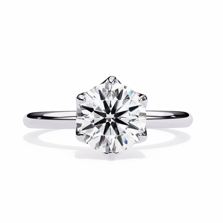 1.5 Carat Round Eternal Solitaire Engagement Ring in Moissanite | House of Estara