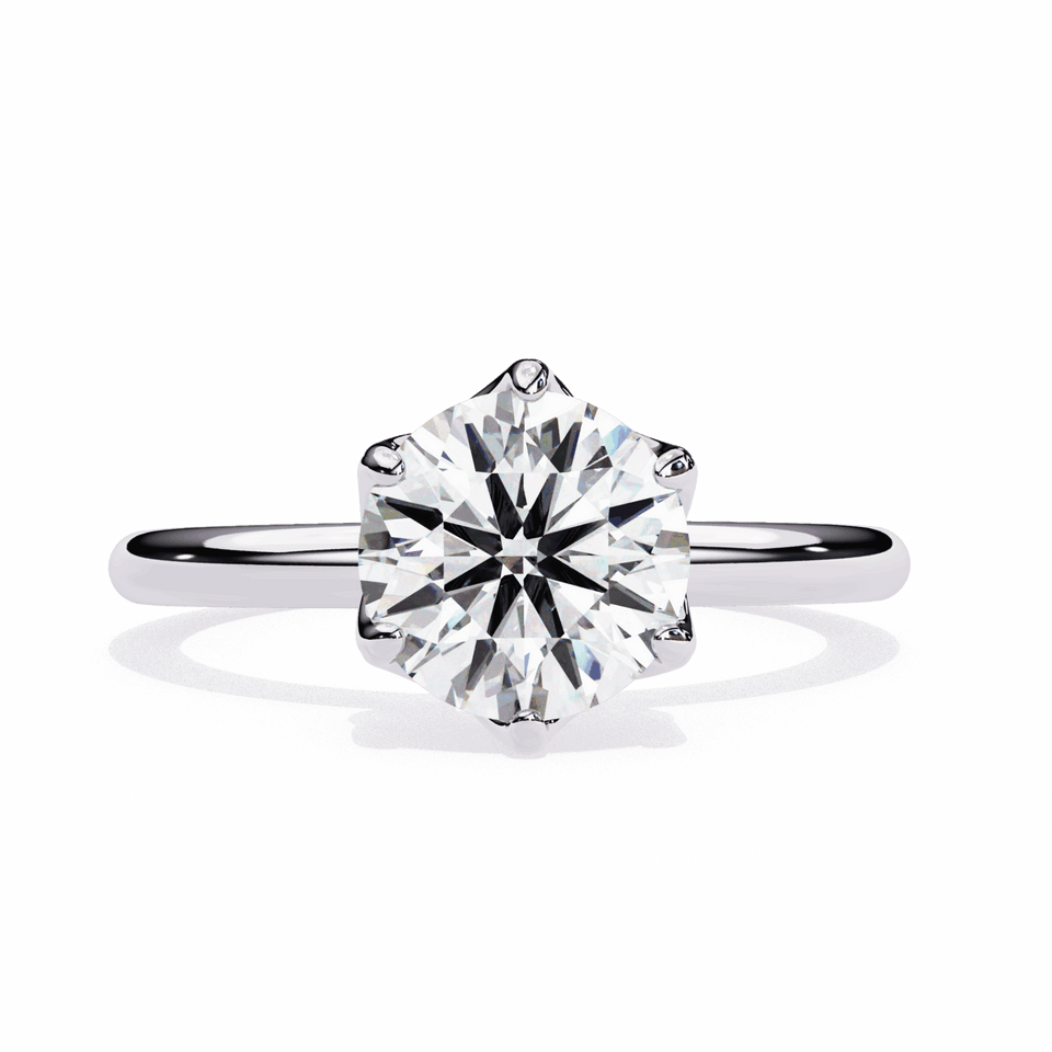 Round Eternal Engagement Ring