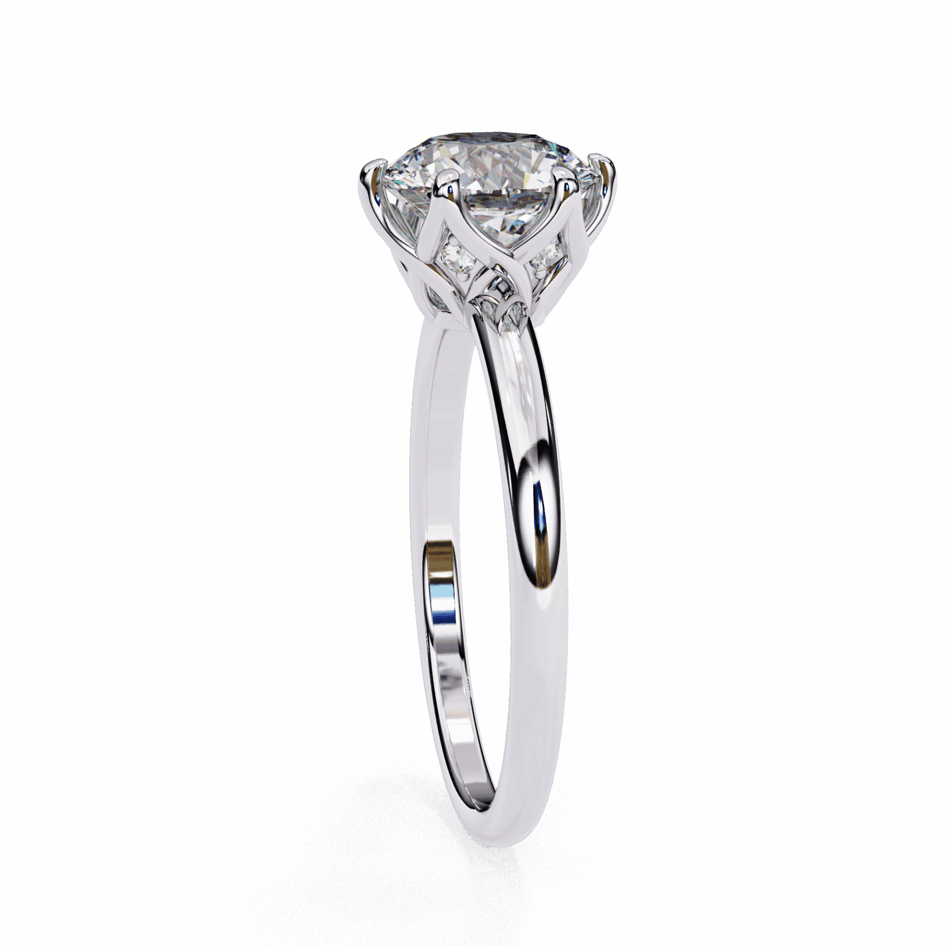 1.5 Carat Round Eternal Solitaire Engagement Ring in Moissanite | House of Estara