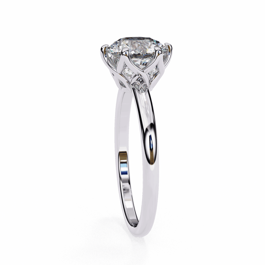 1.5 Carat Round Eternal Solitaire Engagement Ring in Moissanite | House of Estara