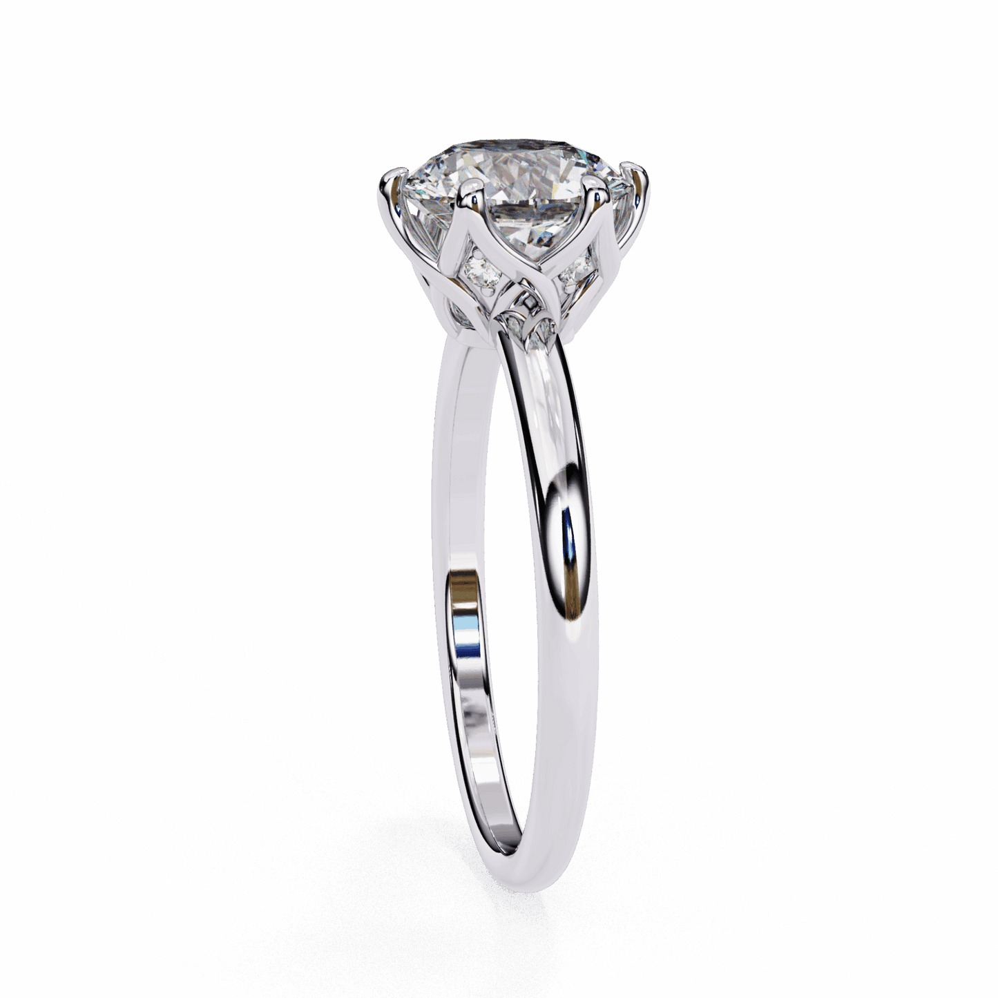 1.5 Carat Round Eternal Solitaire Engagement Ring in Moissanite | House of Estara