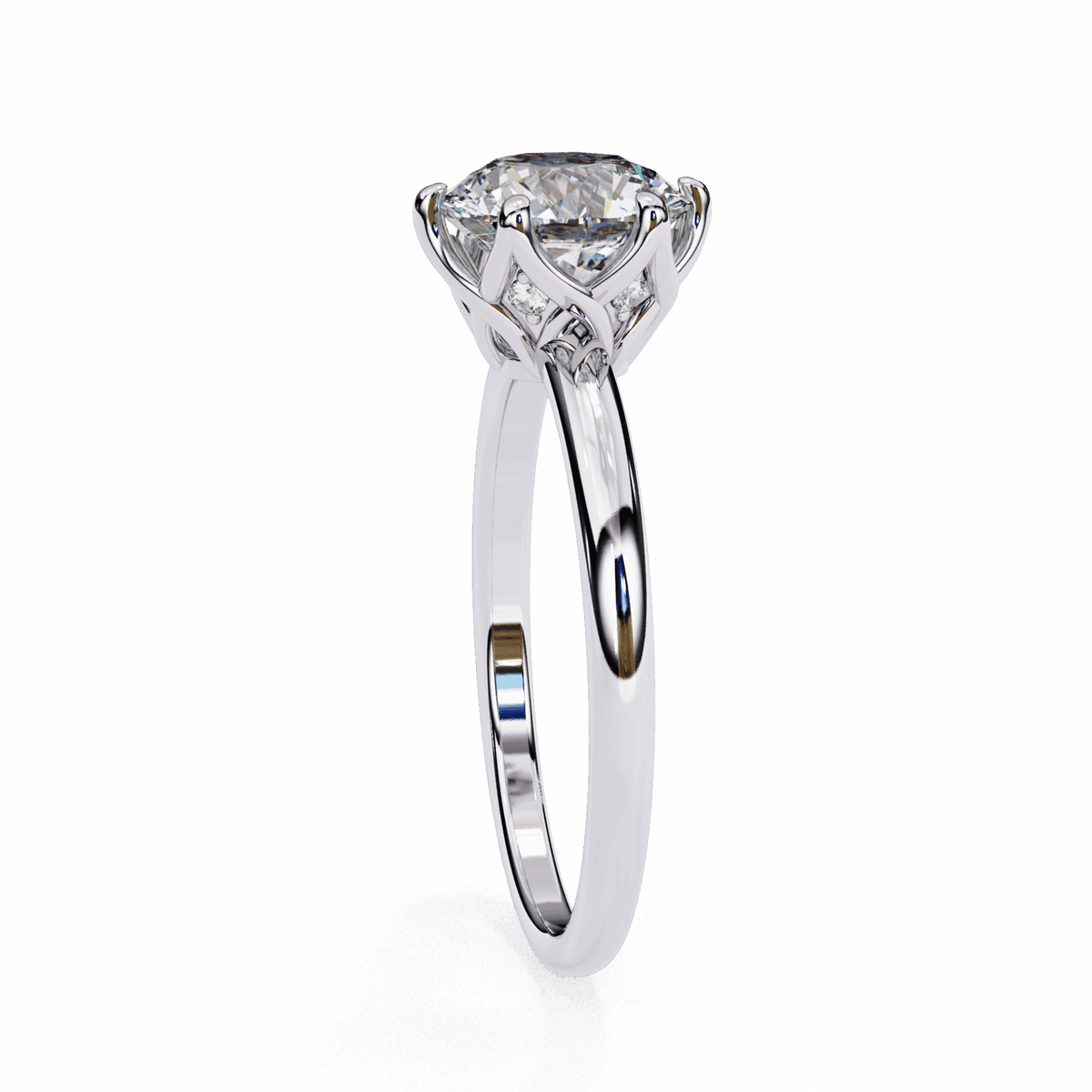 1.5 Carat Round Eternal Solitaire Engagement Ring in Moissanite | House of Estara