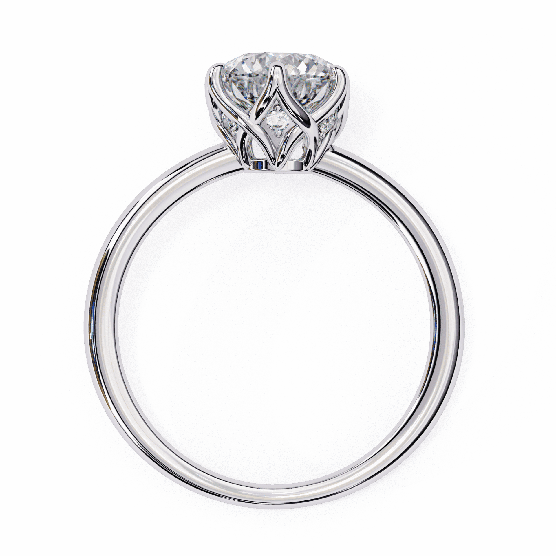 1.5 Carat Round Eternal Solitaire Engagement Ring in Moissanite | House of Estara