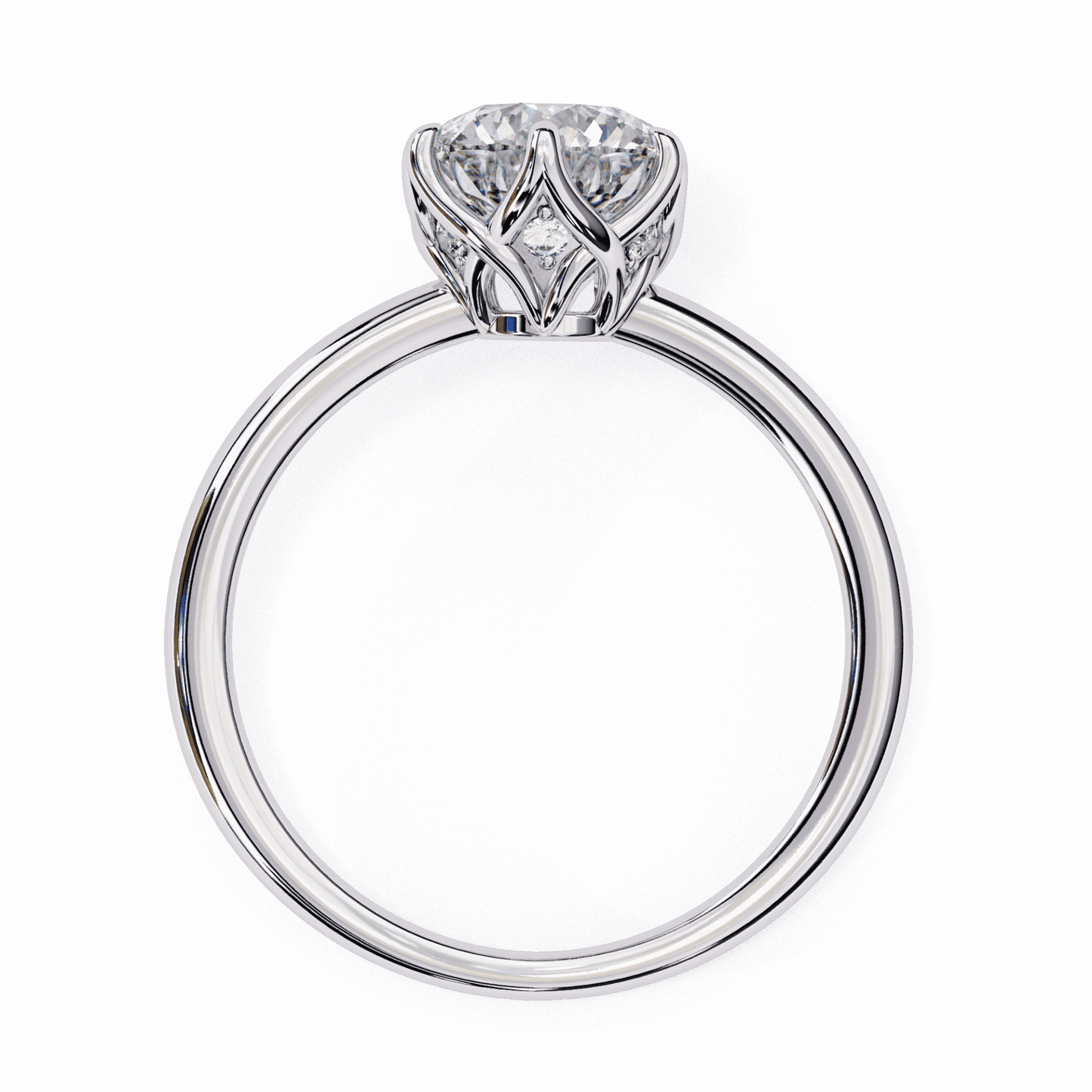 1.5 Carat Round Eternal Solitaire Engagement Ring in Moissanite | House of Estara