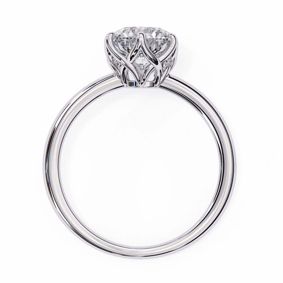 1.5 Carat Round Eternal Solitaire Engagement Ring in Moissanite | House of Estara
