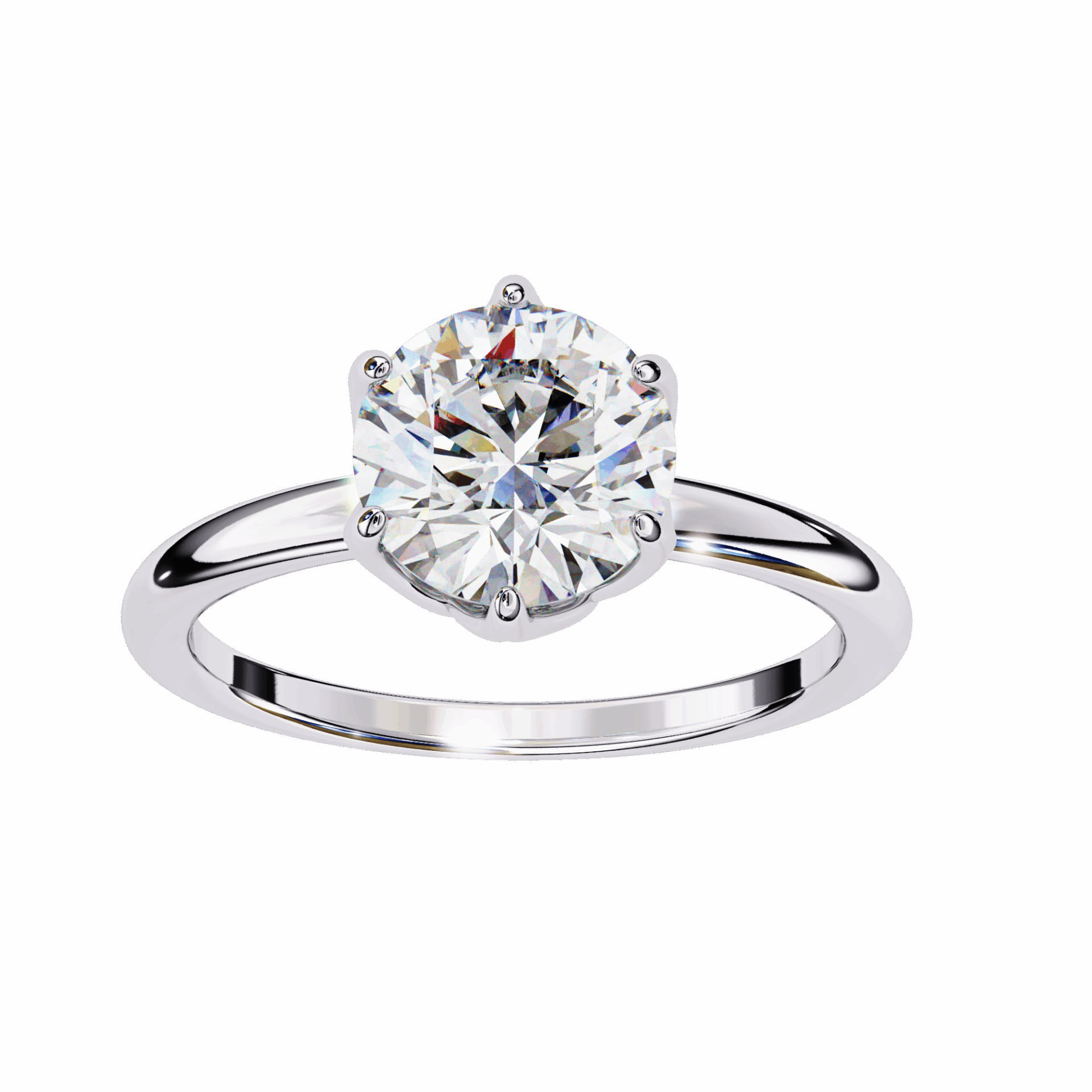 1.5 Carat Round Eternal Solitaire Engagement Ring in Moissanite | House of Estara