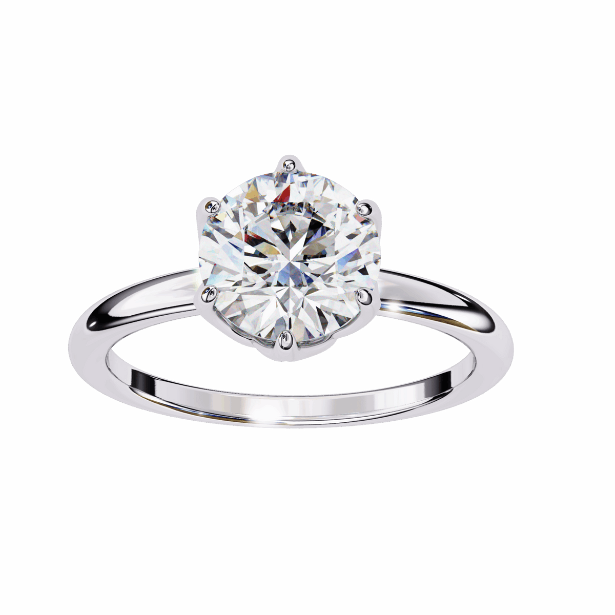 1.5 Carat Round Eternal Solitaire Engagement Ring in Moissanite | House of Estara