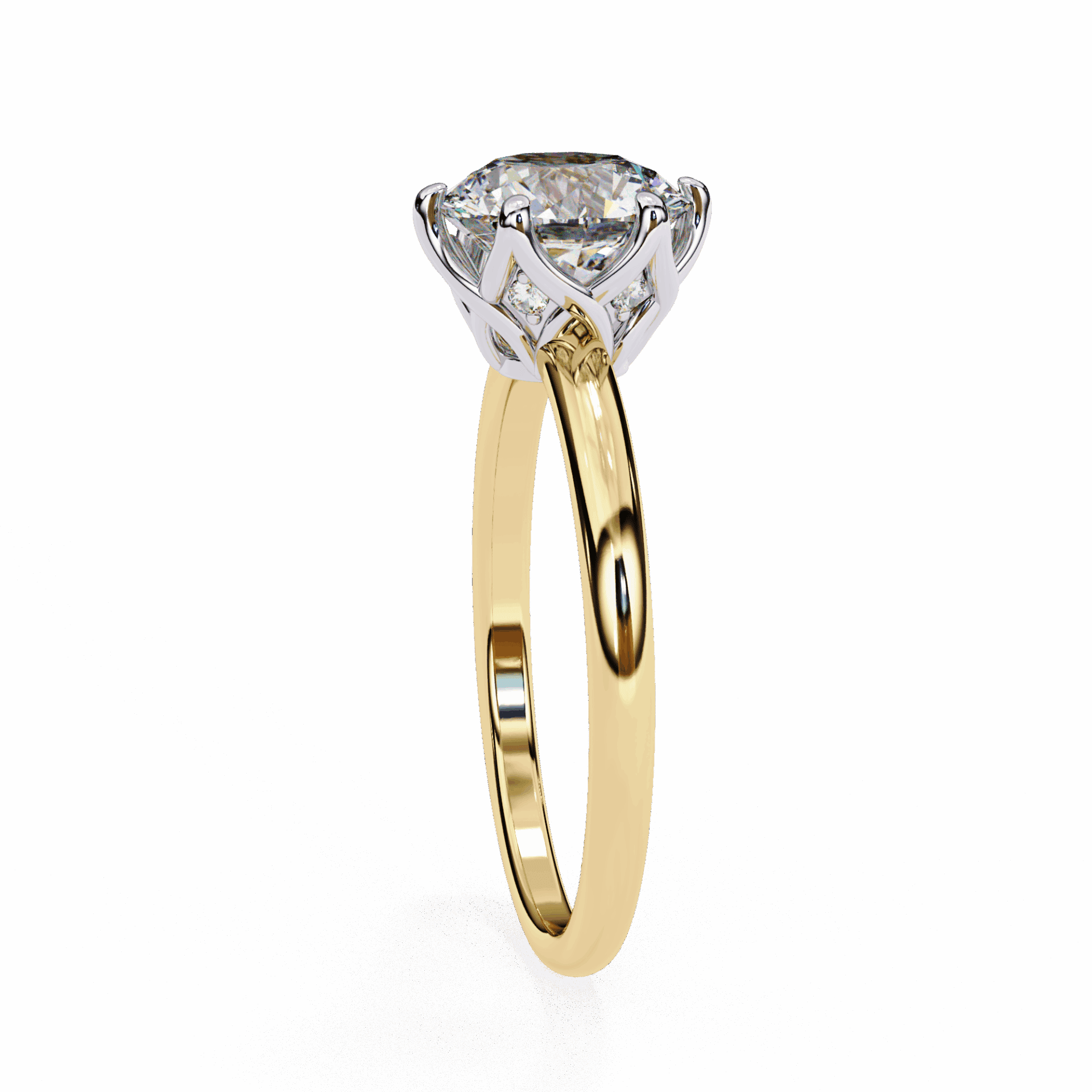 1.5 Carat Round Eternal Solitaire Engagement Ring in Moissanite | House of Estara