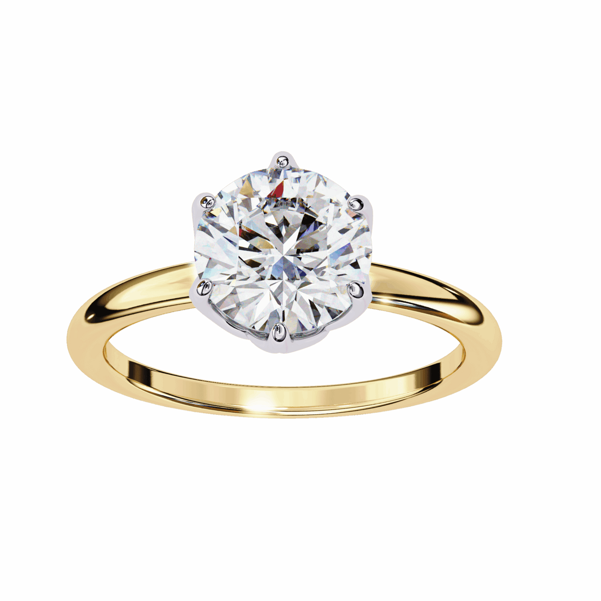 1.5 Carat Round Eternal Solitaire Engagement Ring in Moissanite | House of Estara