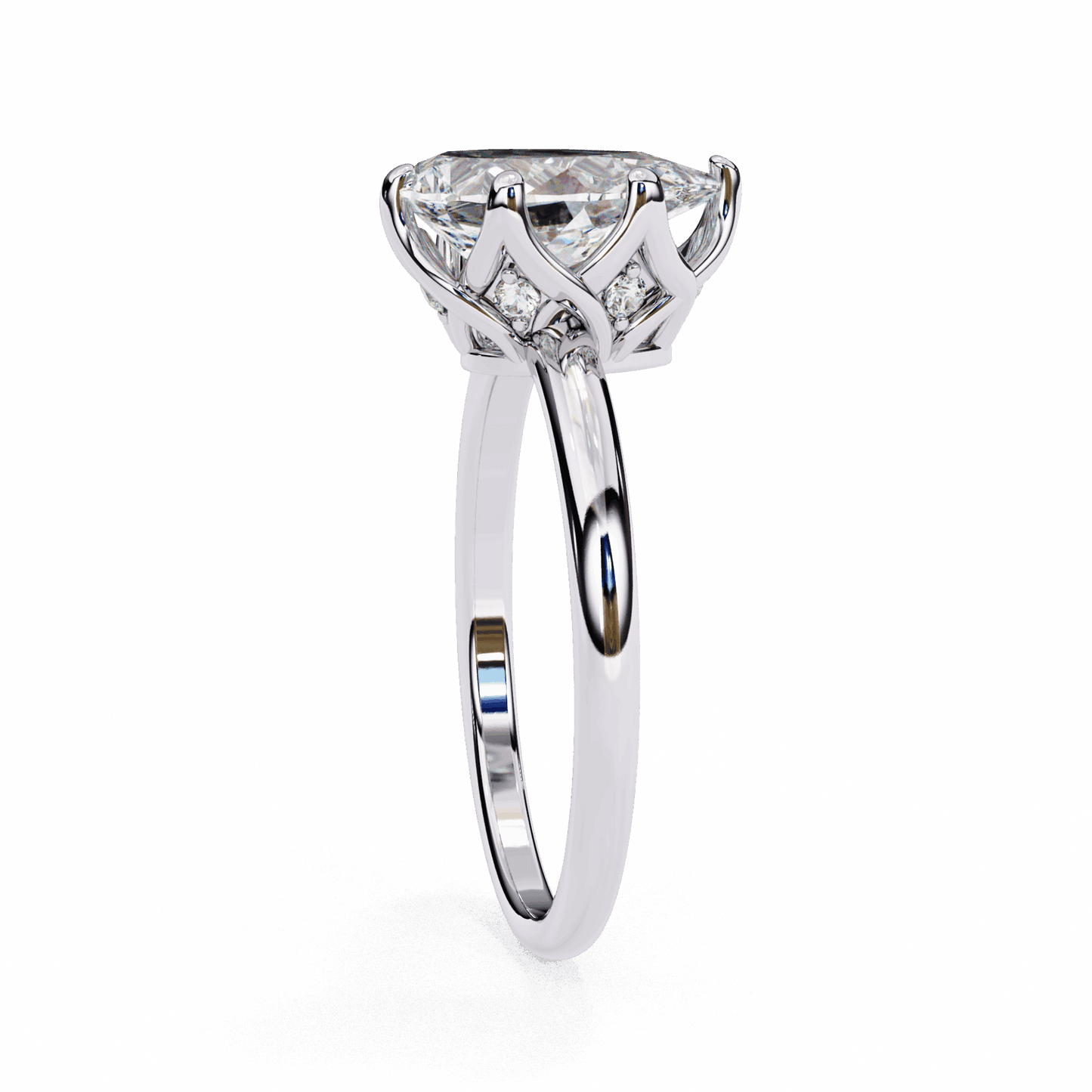 1.75 Carat Pear Eternal Solitaire Engagement Ring in Moissanite | House of Estara