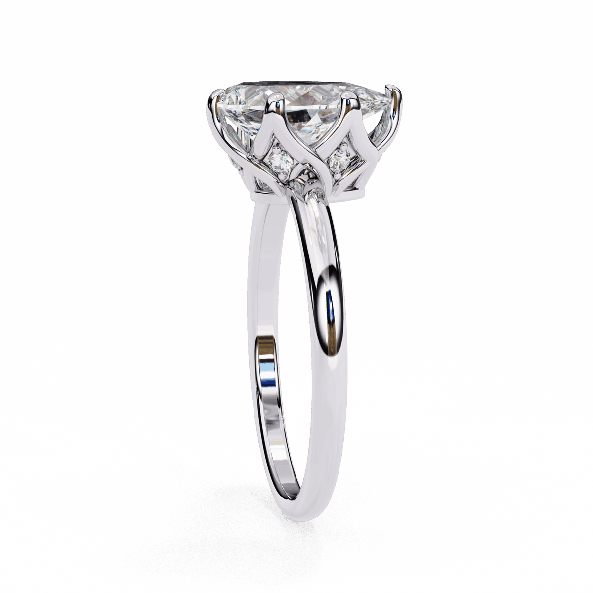 1.75 Carat Pear Eternal Solitaire Engagement Ring in Moissanite | House of Estara