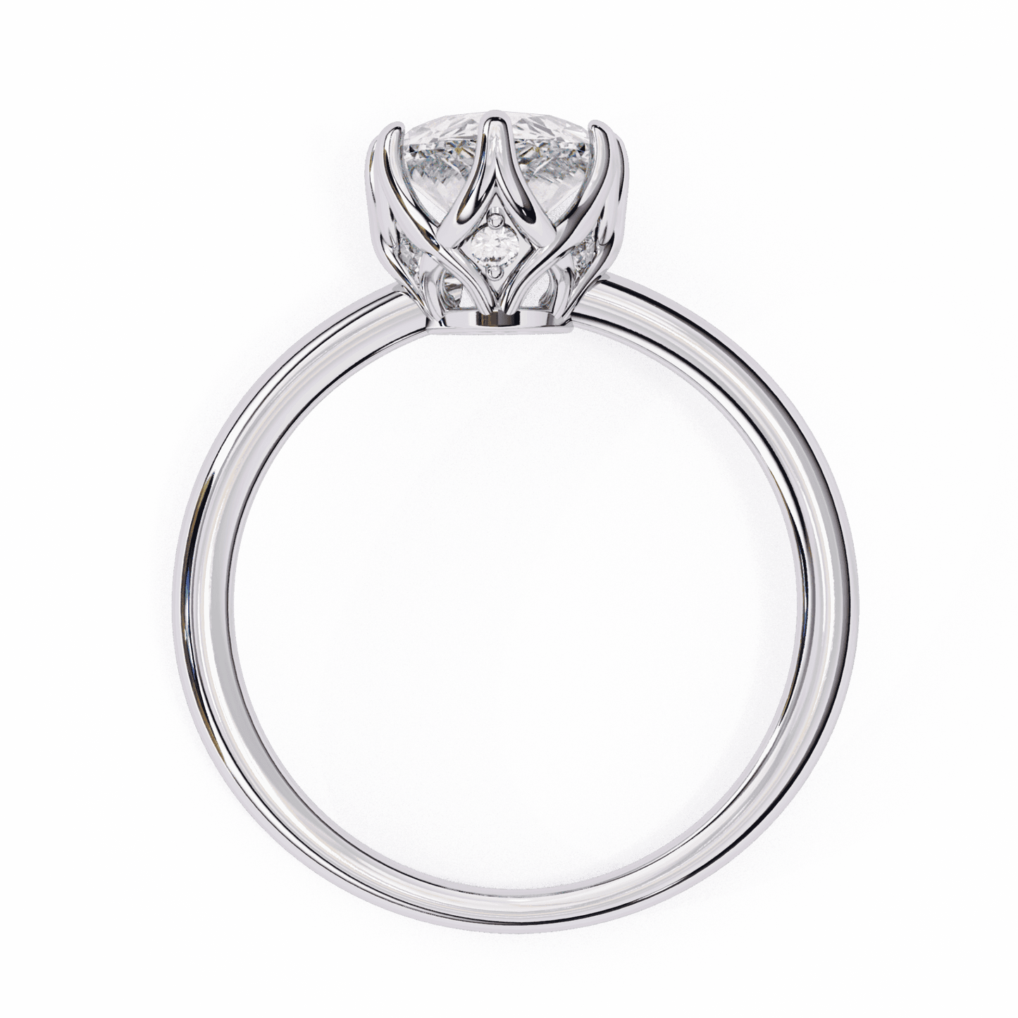 1.75 Carat Pear Eternal Solitaire Engagement Ring in Moissanite | House of Estara